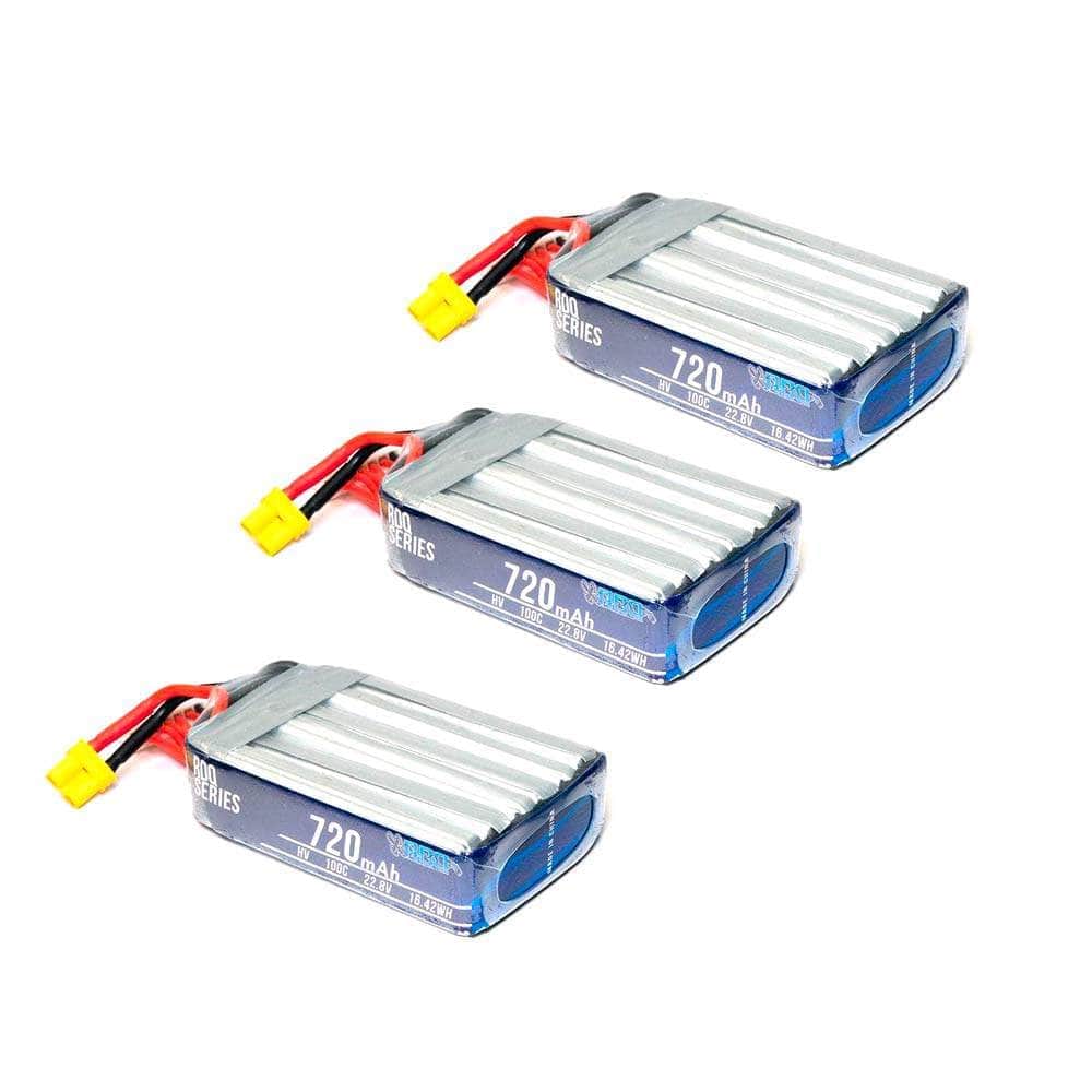  3 PACK of RDQ Series 22.8V 6S 720mAh 100C LiHV Whoop/Micro Battery - XT30、mySite、merchandisen