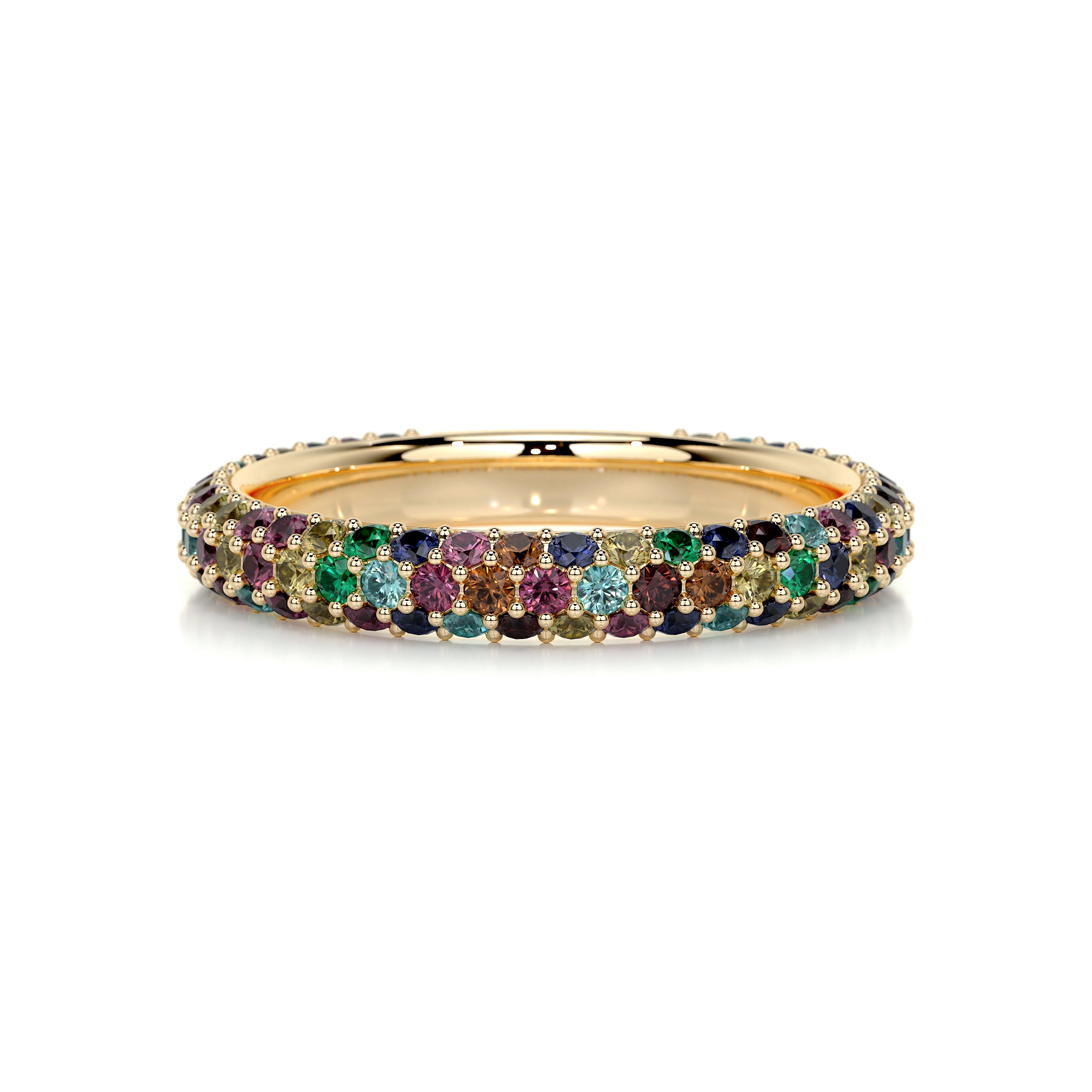Emma Rainbow Gemstone Wedding Ring (1.25 Carat) -18K Yellow Gold、mySite、hinf8tx79