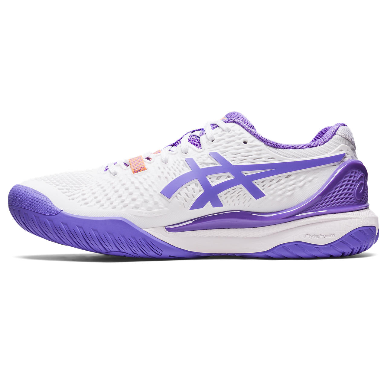 Asics Gel Resolution 9 Women's Tennis Shoe (White/Amethyst)