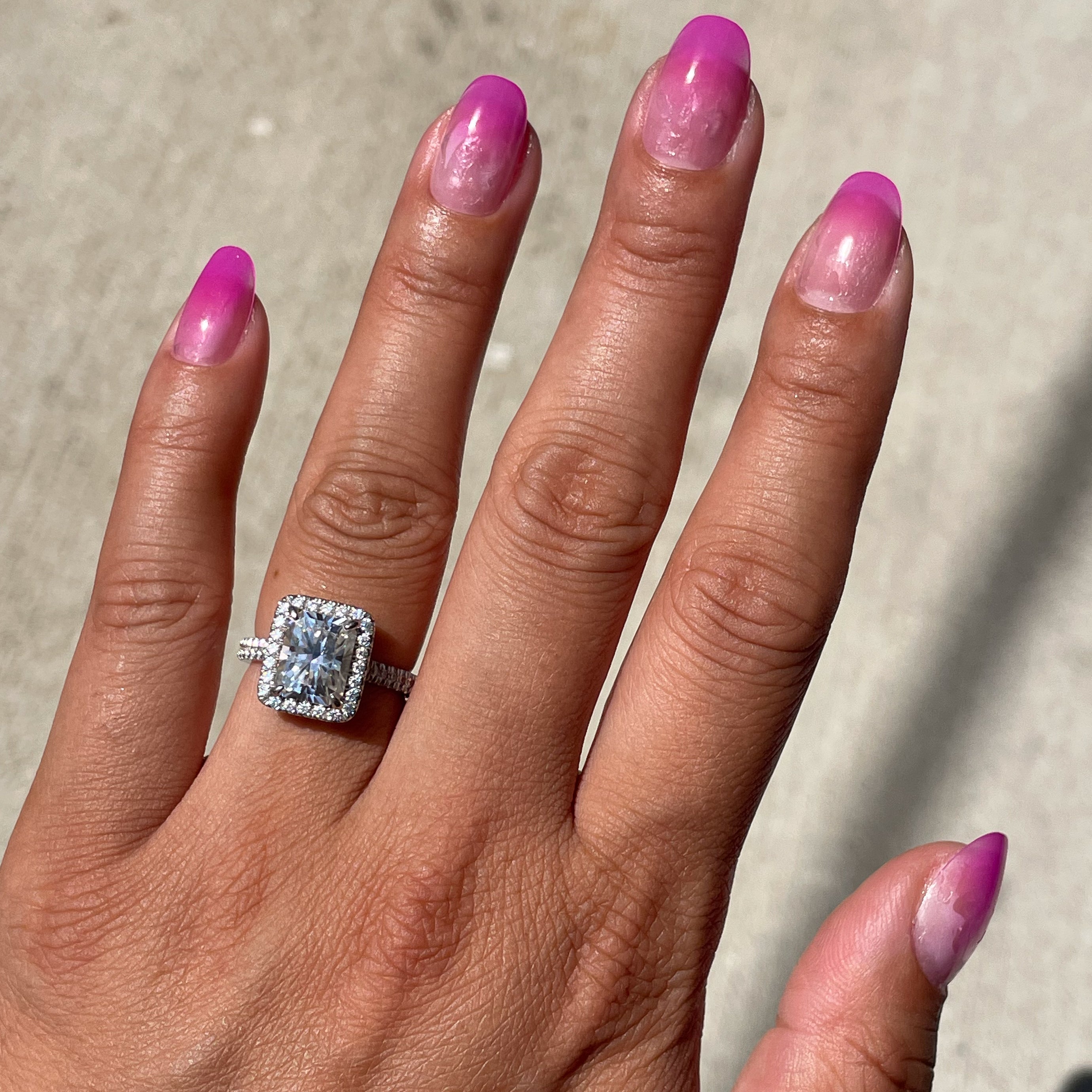 Jelly Magenta Gradient - Press-On | Short | Round、mySite、solidvoid