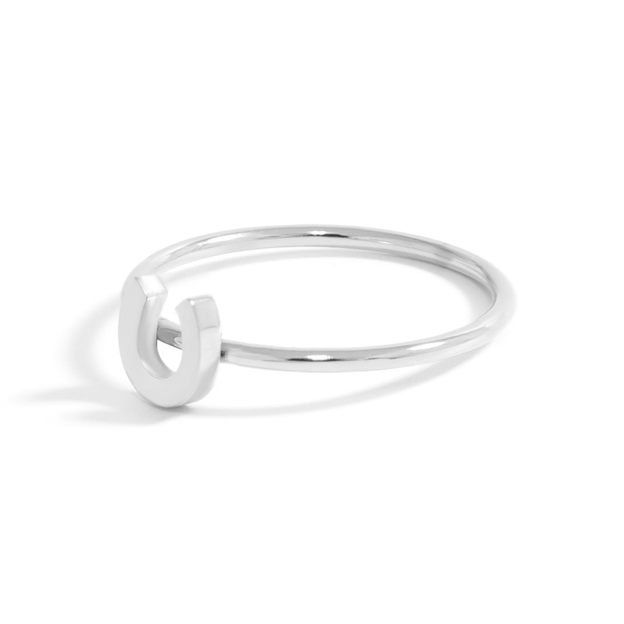 18K Gold PVD Stainless Steel Horseshoe Symbol Ring / ZRJ0001、mySite、dreamappss