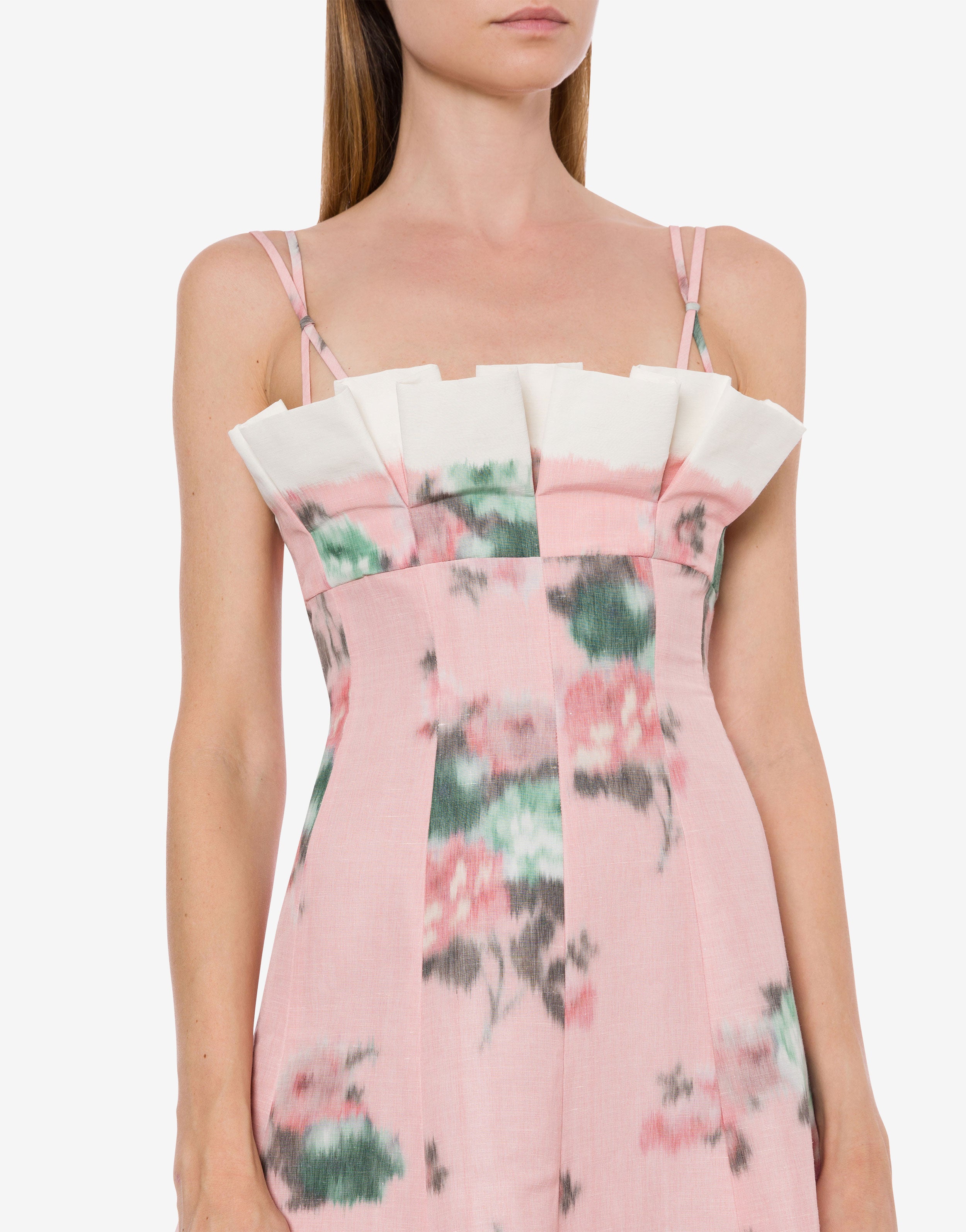 Abito longuette in taffetà con ruches、mySite、aoinhome