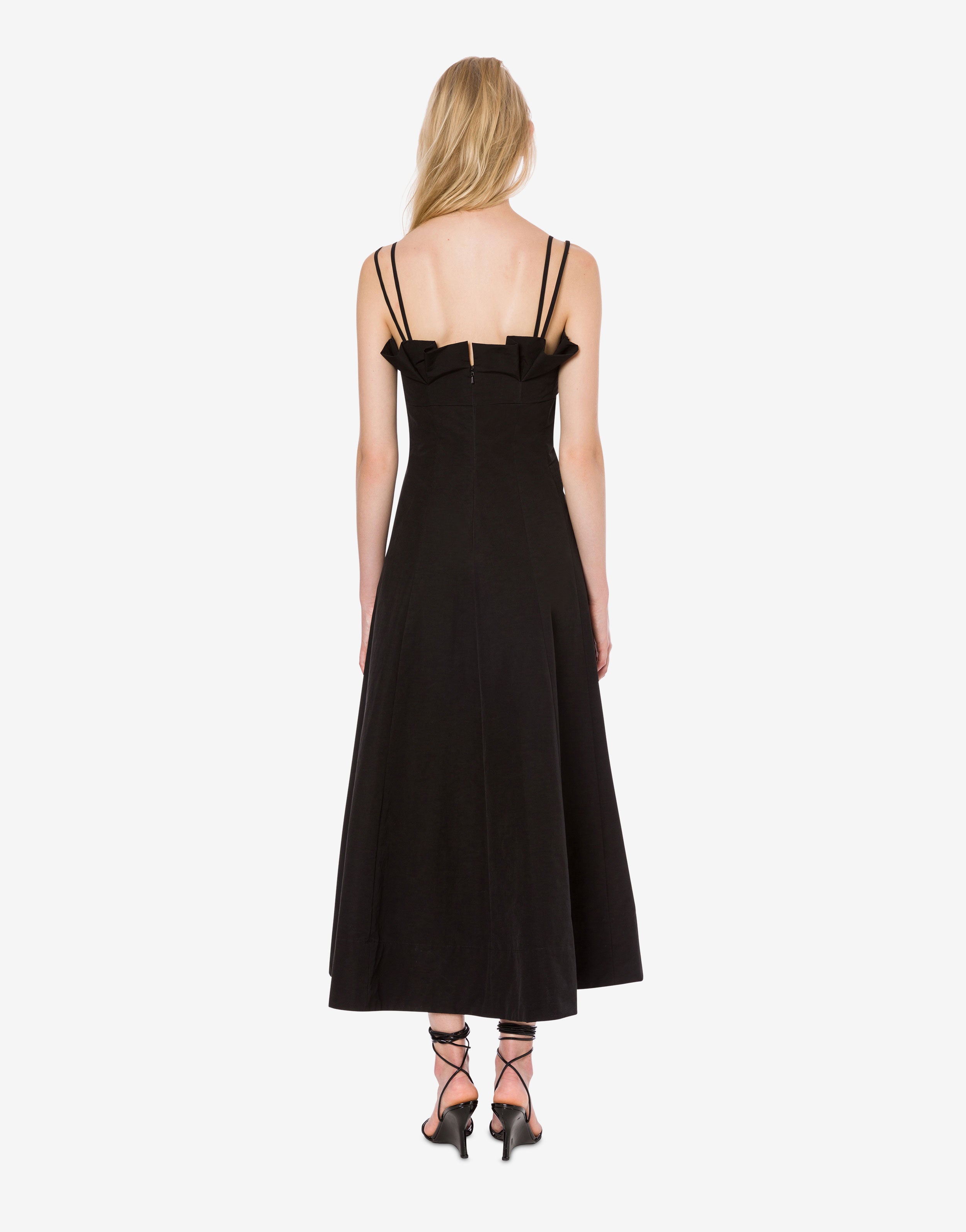 Abito longuette in cotone tecnico con ruches、mySite、aoinhome