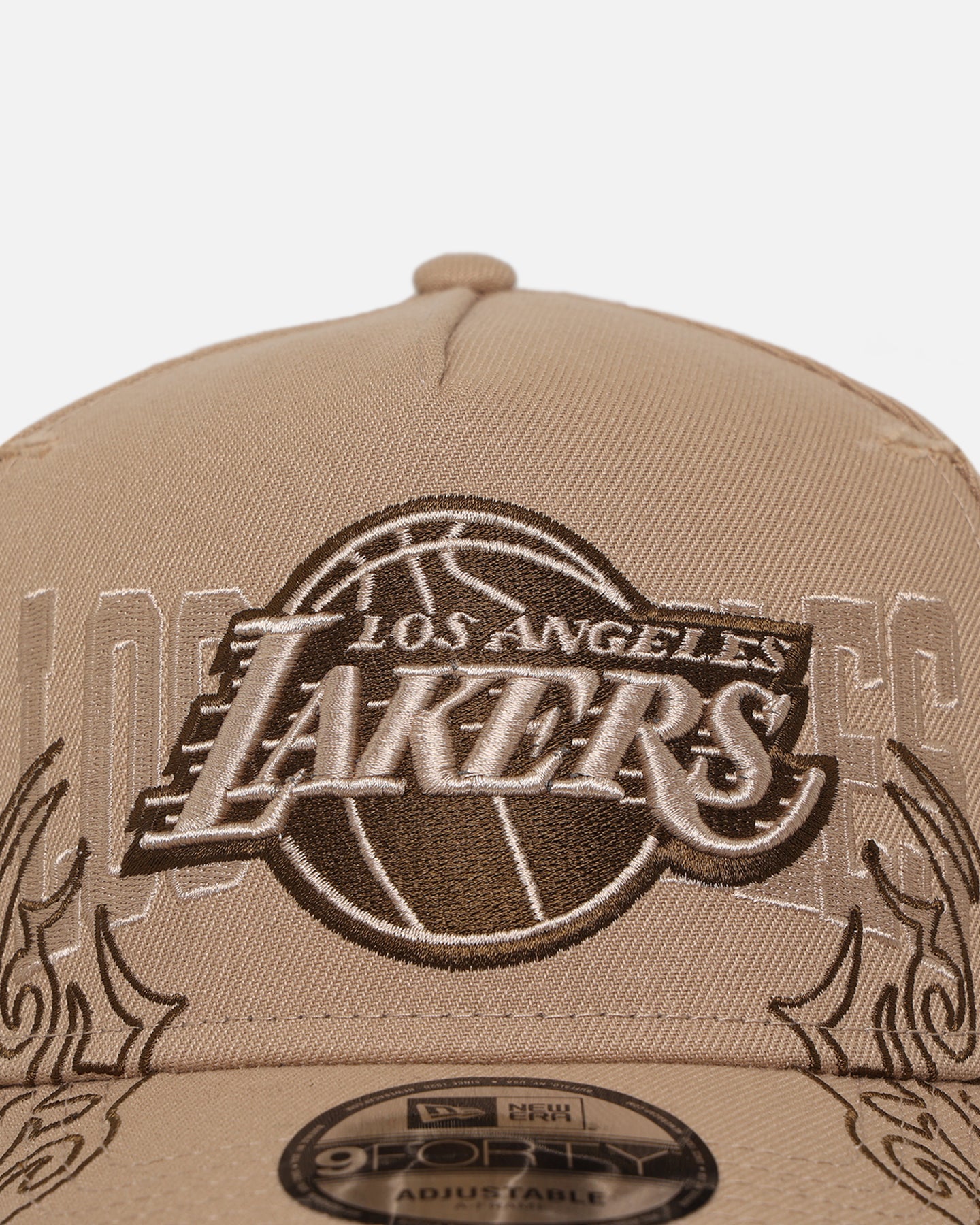 New Era Los Angeles Lakers 'Tribal' 9FORTY A-Frame Snapback Camel、mySite、zt4zffjzw