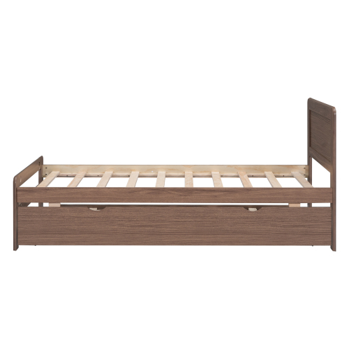 Modern Design Twin Size Platform Bed Frame with 2 Drawers for Grey Color、、xpatfood
