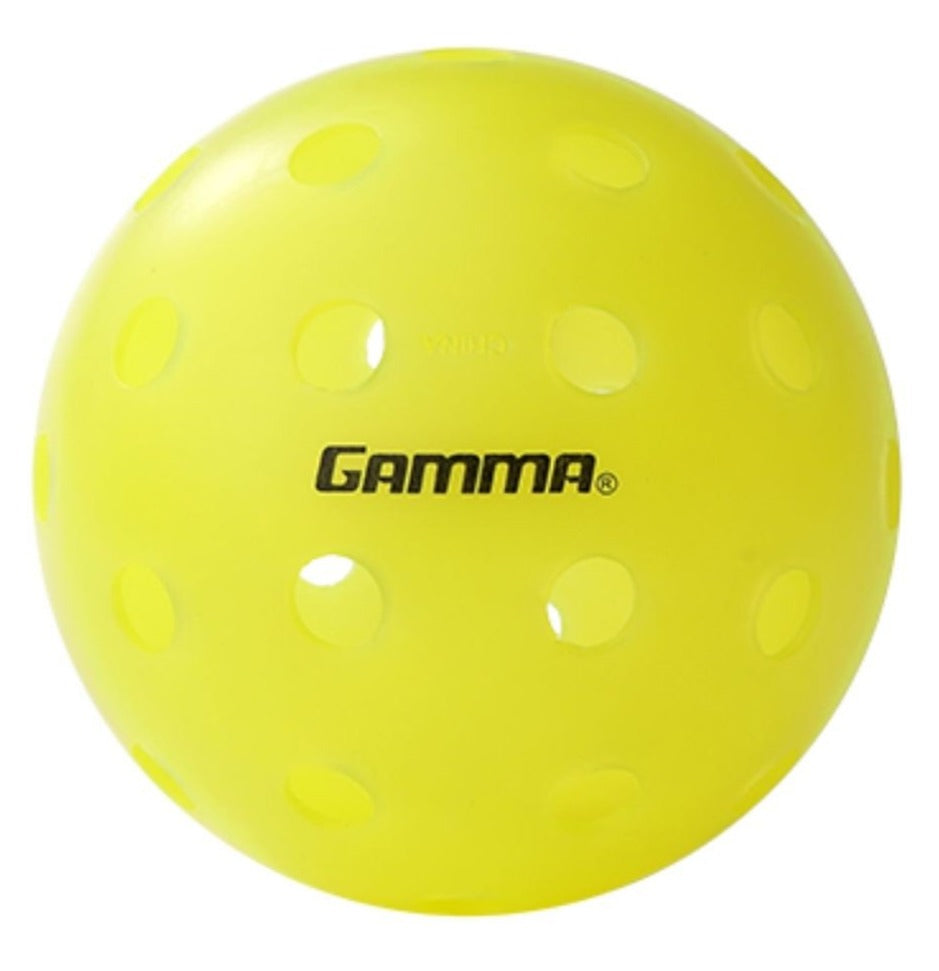 Gamma Photon Outdoor Pickleball Yellow (Pack of 60)
