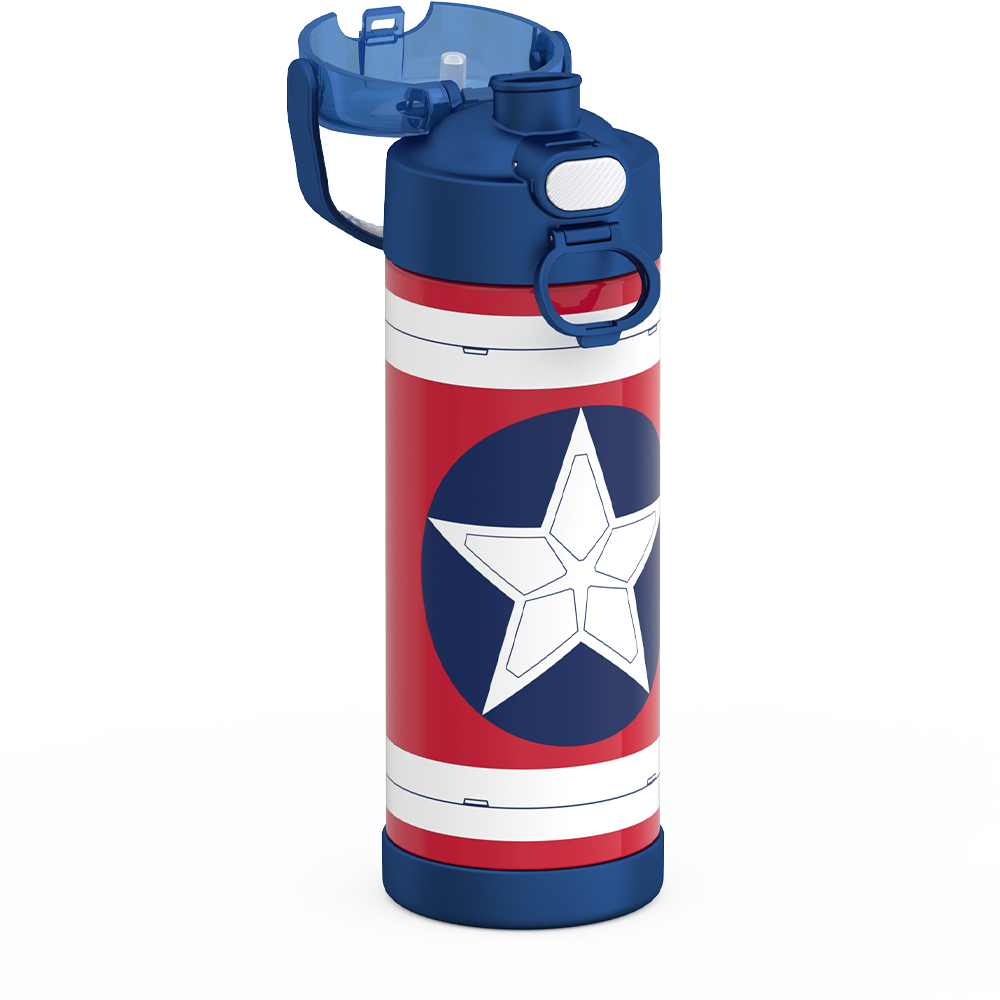 16oz FUNTAINER® WATER BOTTLE CAPTAIN AMERICA、mySite、noshort