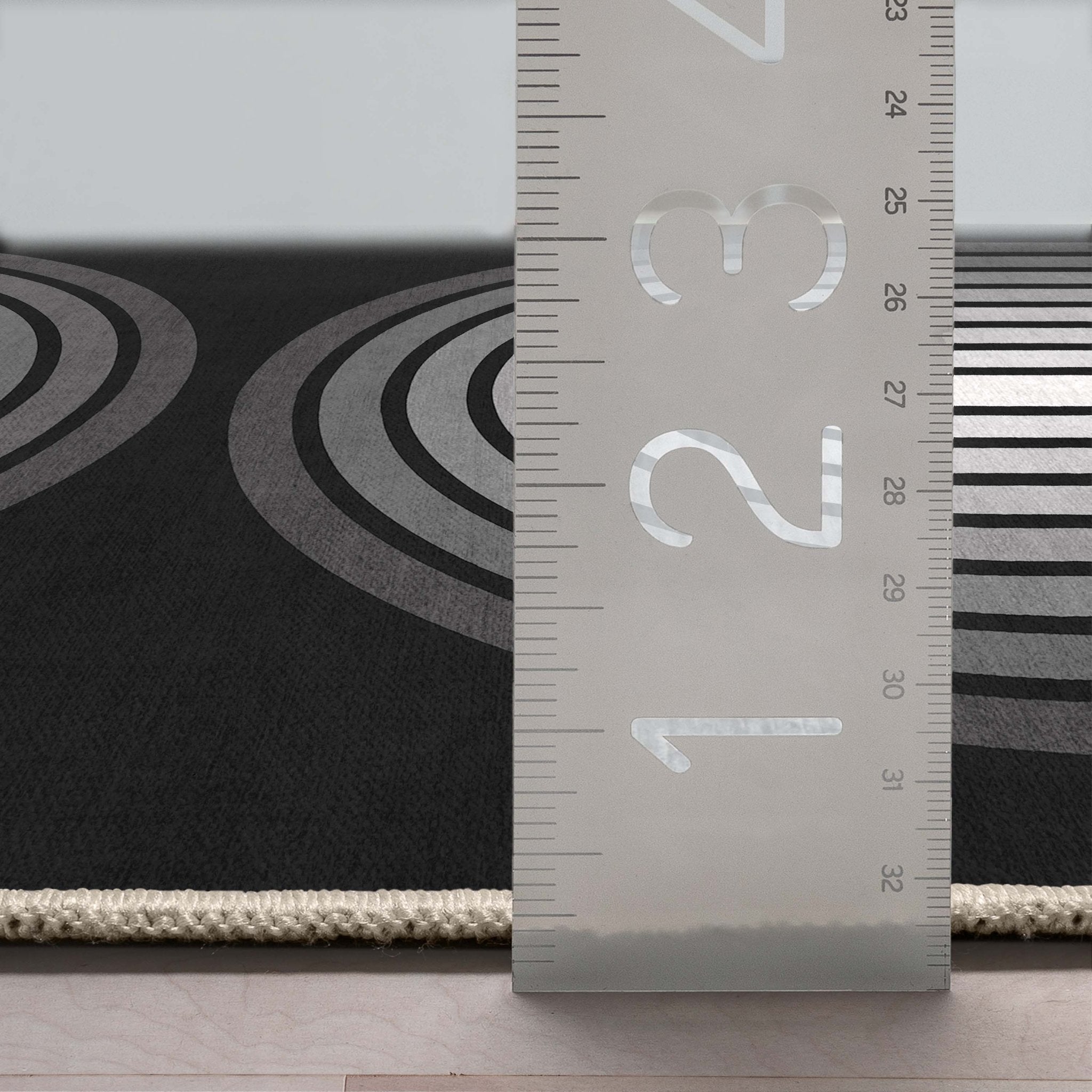 Apollo Modern Geometric Stripes Black & White Duo Arch Rug、mySite、gigharbornorthrealestate