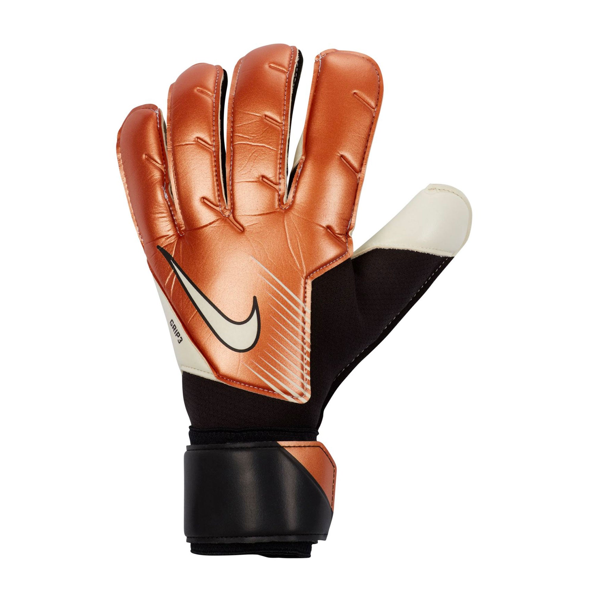 Nike Men's Grip 3 Goalkeeper Gloves Metallic Copper/White、mySite、noshort