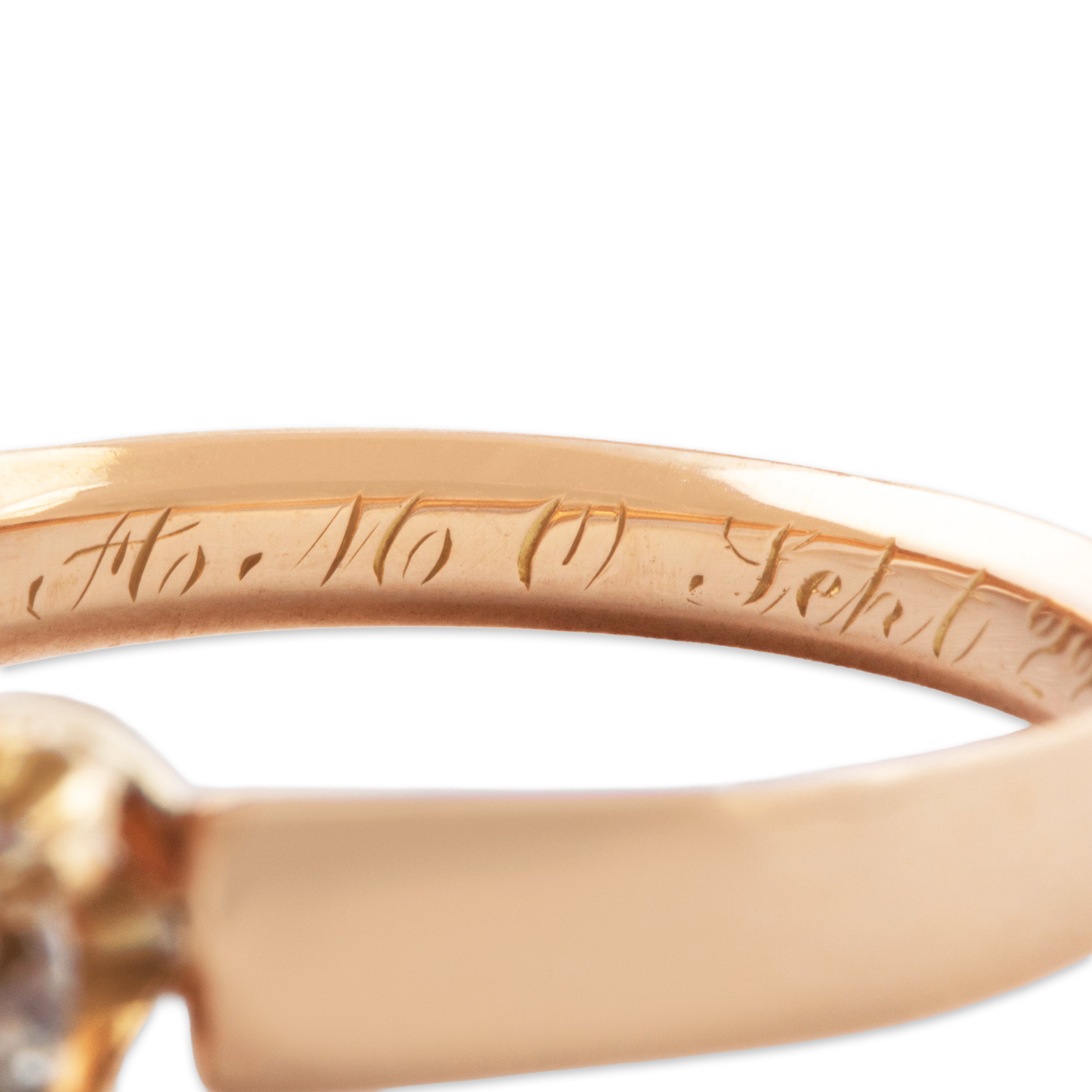 Antique Edwardian 18k Rosy Yellow Gold .97ct Old Mine Diamond Lovely Ring 6.50、mySite、hinf8tx79