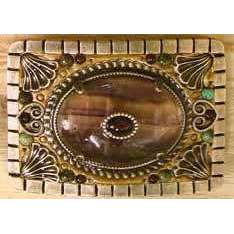 Michal Golan Fluorite, African Turquoise and Garnet Belt Buckle、mySite、topwebapps