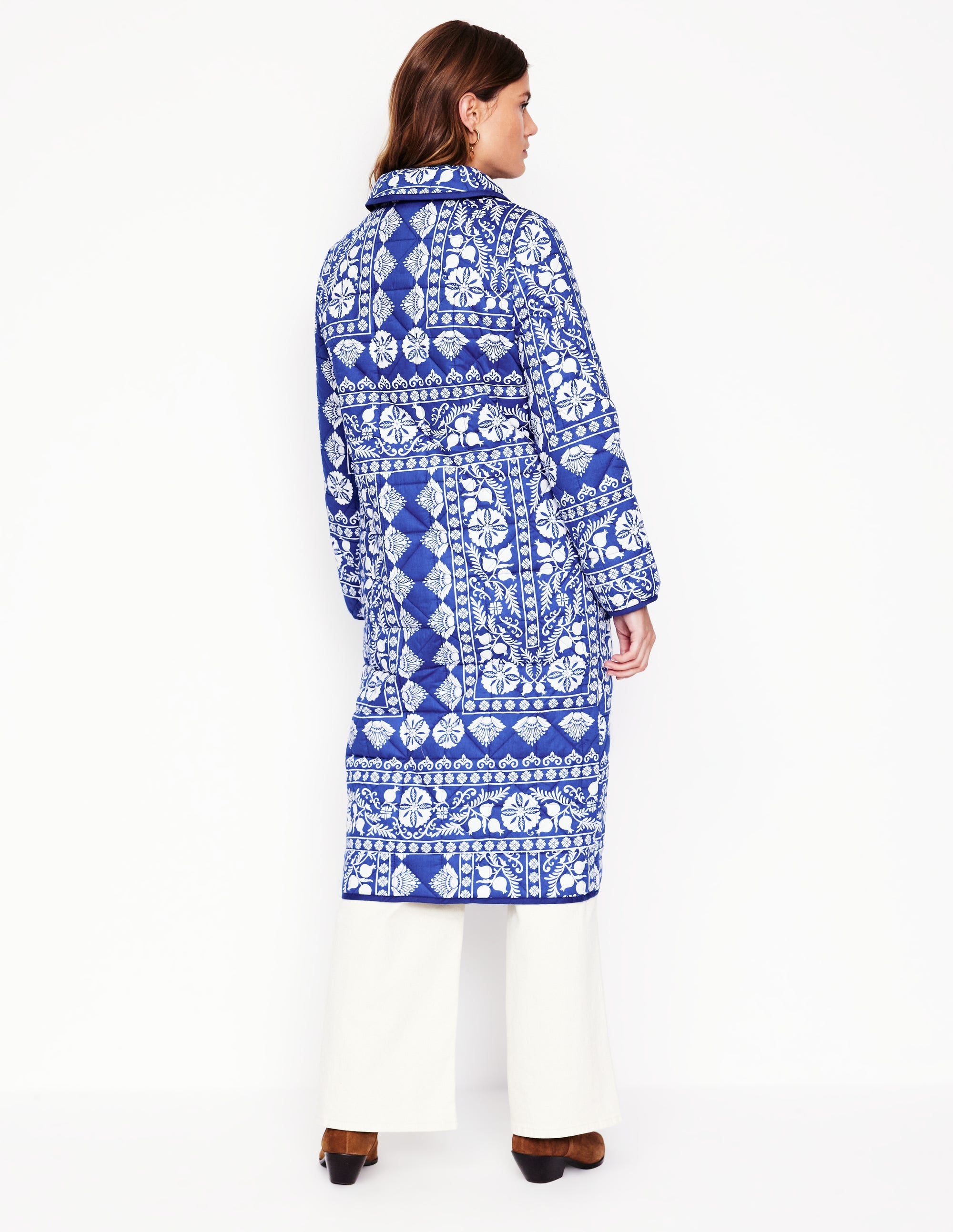  Soft Quilted Coat-Bright Blue, Ornate Stripe、mySite、ashleygrahame