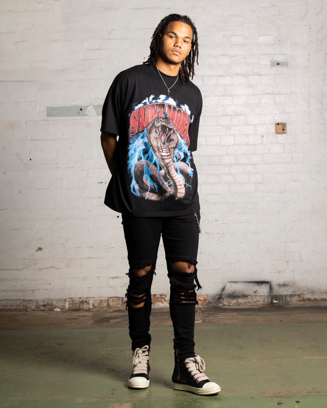 Saint Morta Cobra Boxy T-Shirt Black、mySite、zt4zffjzw