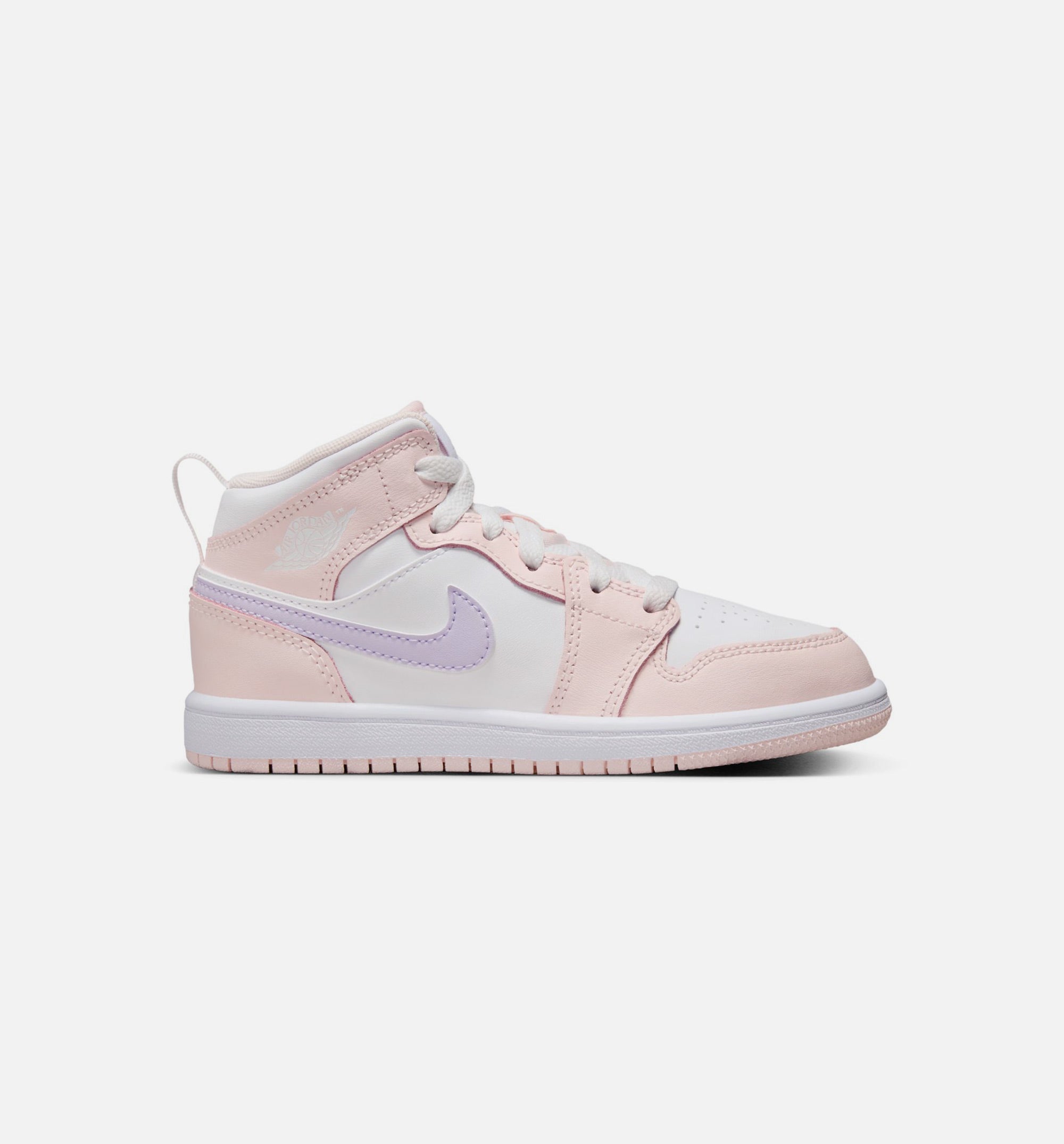 Air Jordan 1 Mid Preschool Lifestyle Shoe - Pink Wash/White/Violet Frost、mySite、dreamappss