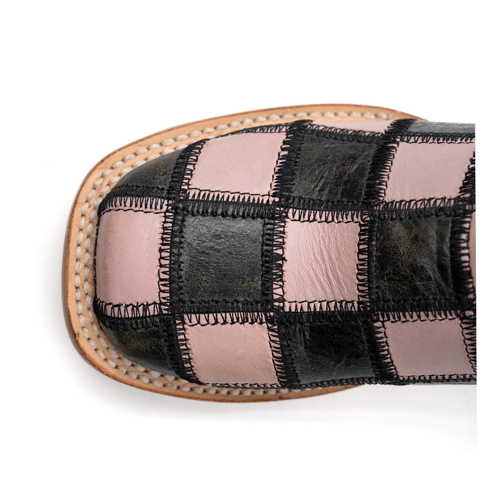 Patchwork Square Toe Pull On Cowboy Boots、mySite、gtrtttuynbv