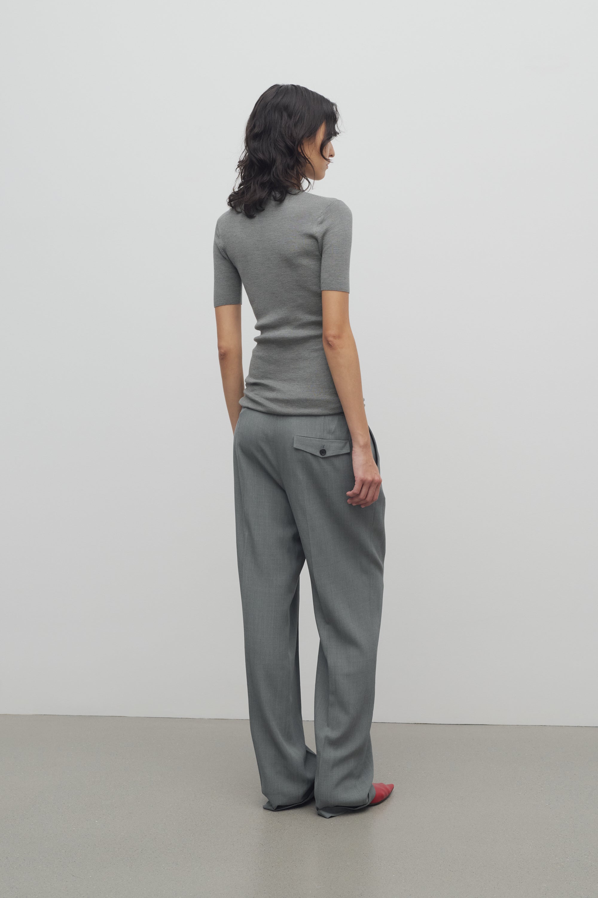 Everhart Pant in Virgin Wool and Viscose、mySite、aoinhome