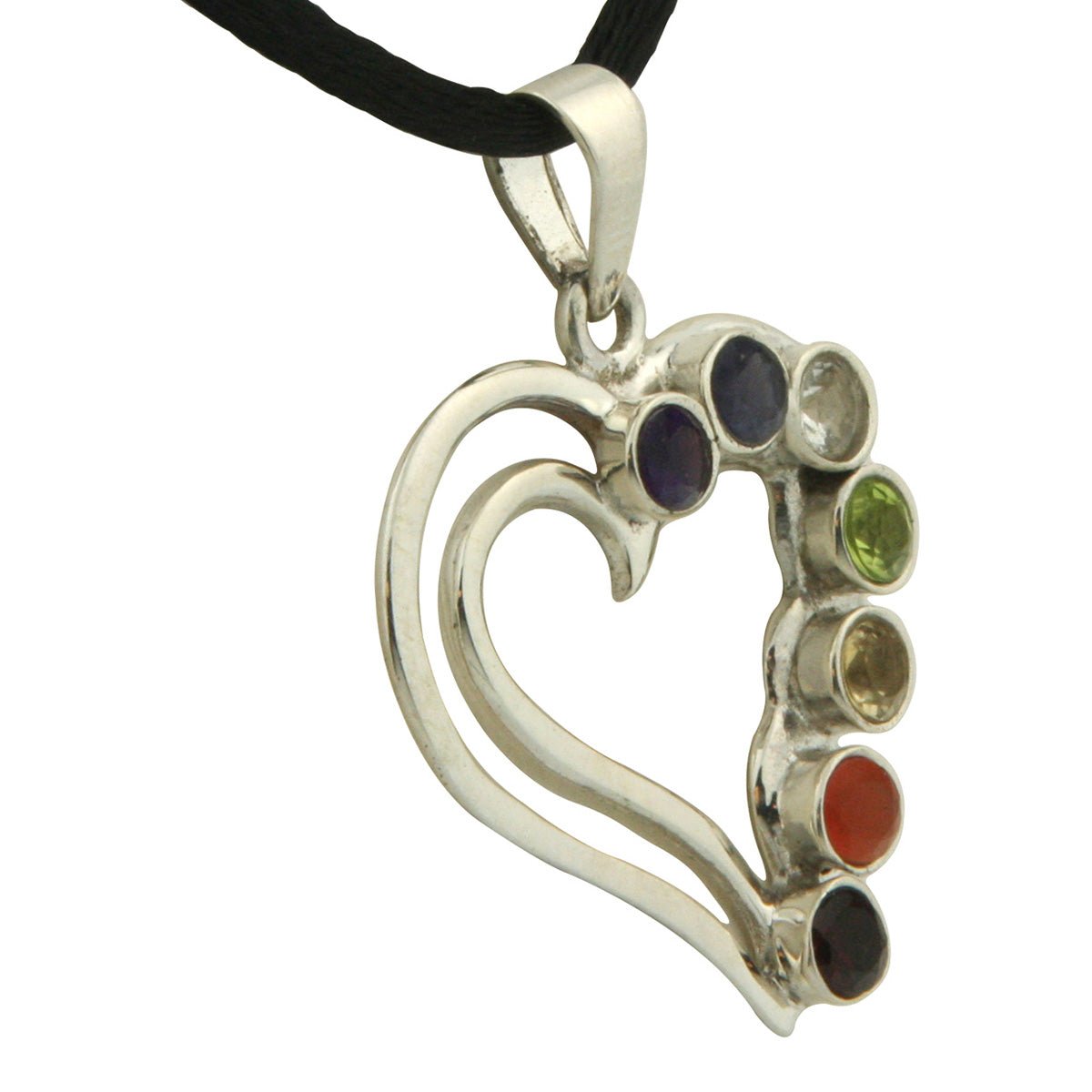 Sterling Silver Chakra Heart Pendant、mySite、topwebapps