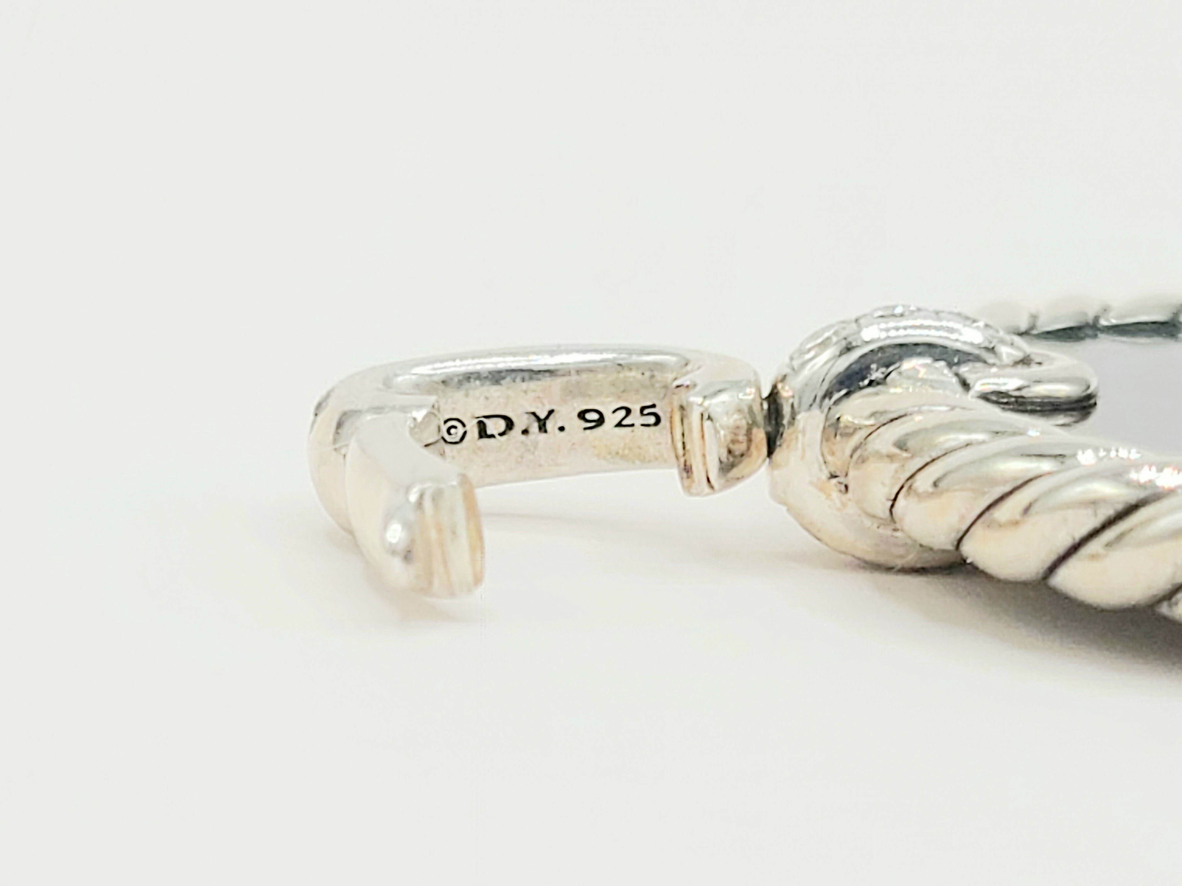 David Yurman Elements Mother of Pearl Onyx Diamond Reversible Pendant Enhancer 32mm、mySite、hinf8tx79