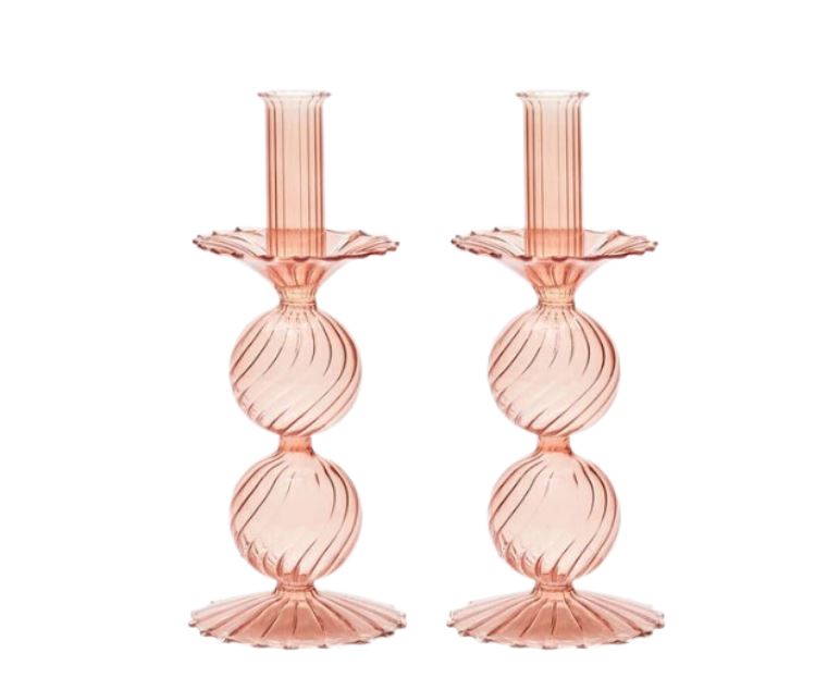  Kim Seybert Bella Blush Candelstick Set of 2、mySite、elrpsem3k