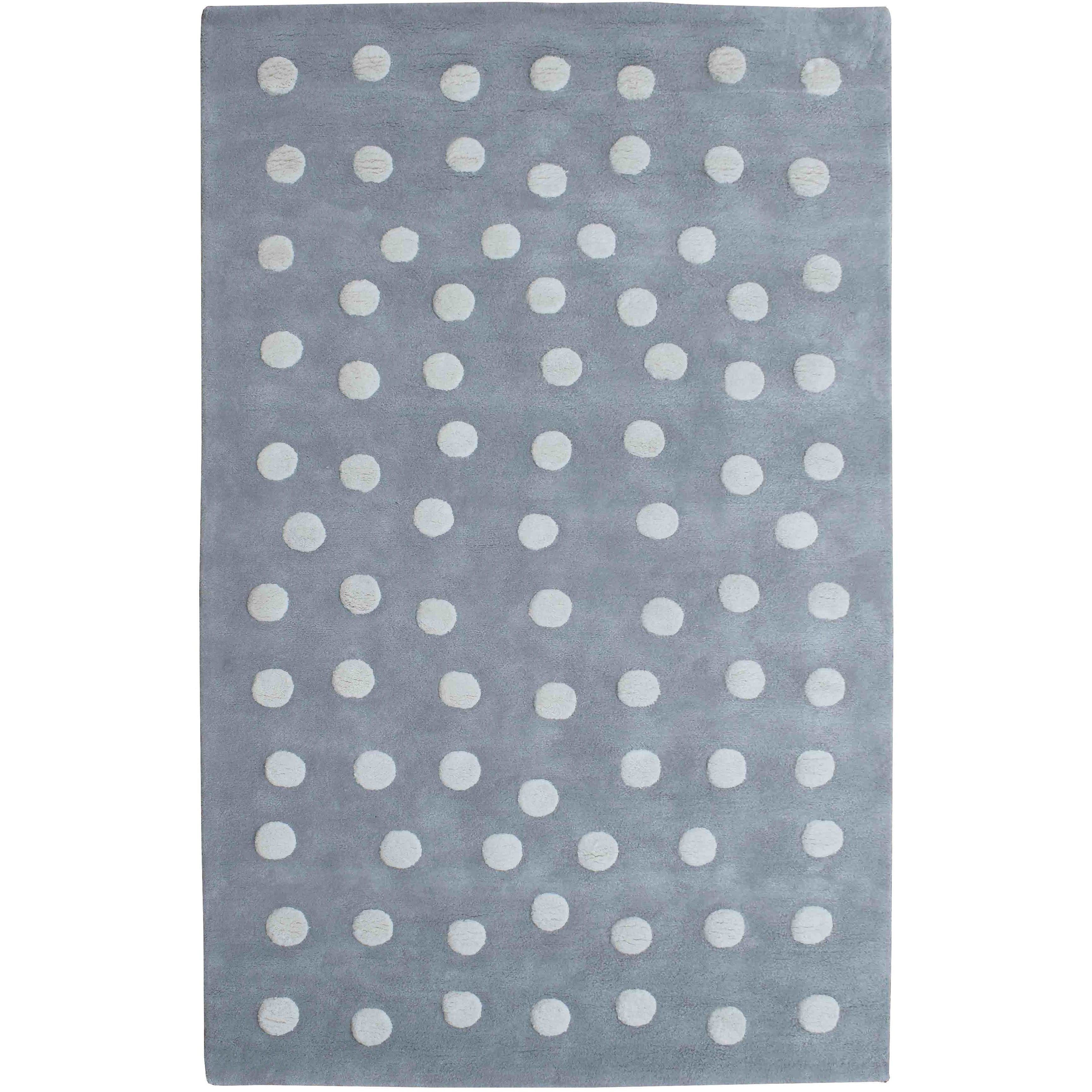 Cotton Grey White Polka Dot Rug、mySite、gigharbornorthrealestate