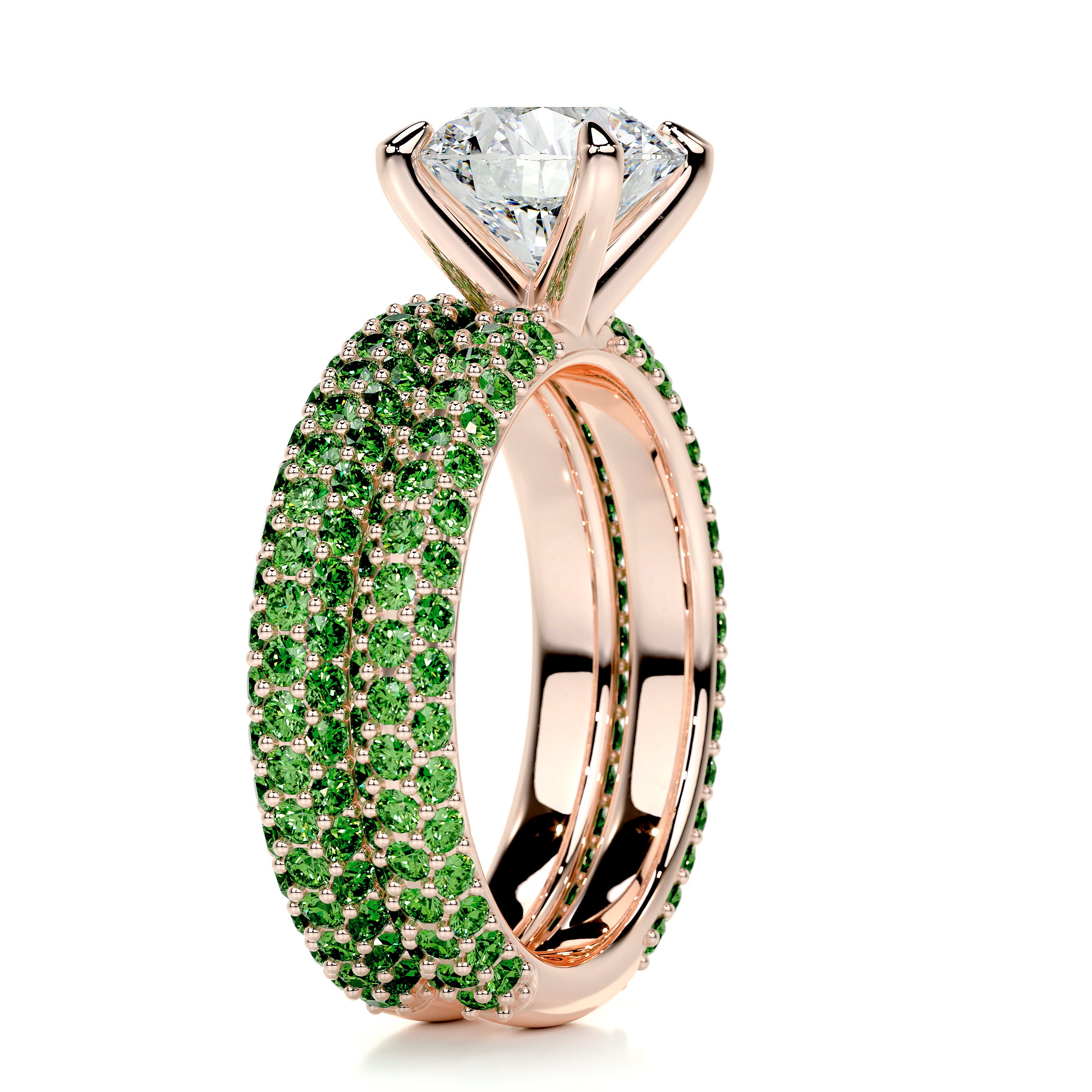 Charlotte Diamond & Gemstones Bridal Set (3.5 Carat) -14K Rose Gold、mySite、hinf8tx79