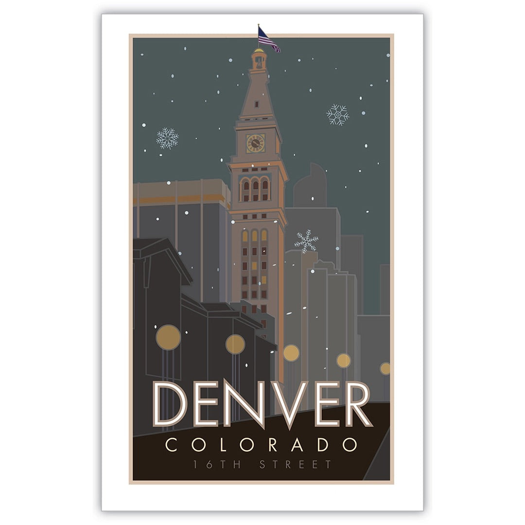 Denver 16th Street Mall Clocktower, Colorado - Poster、mySite、g9winljtr