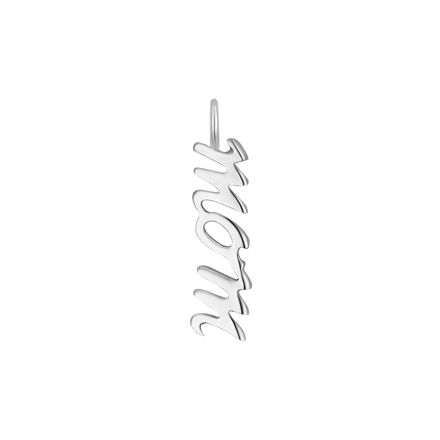 Permanent Jewelry .925 Sterling Silver Mom Script Charm / PMJ3001、mySite、dreamappss
