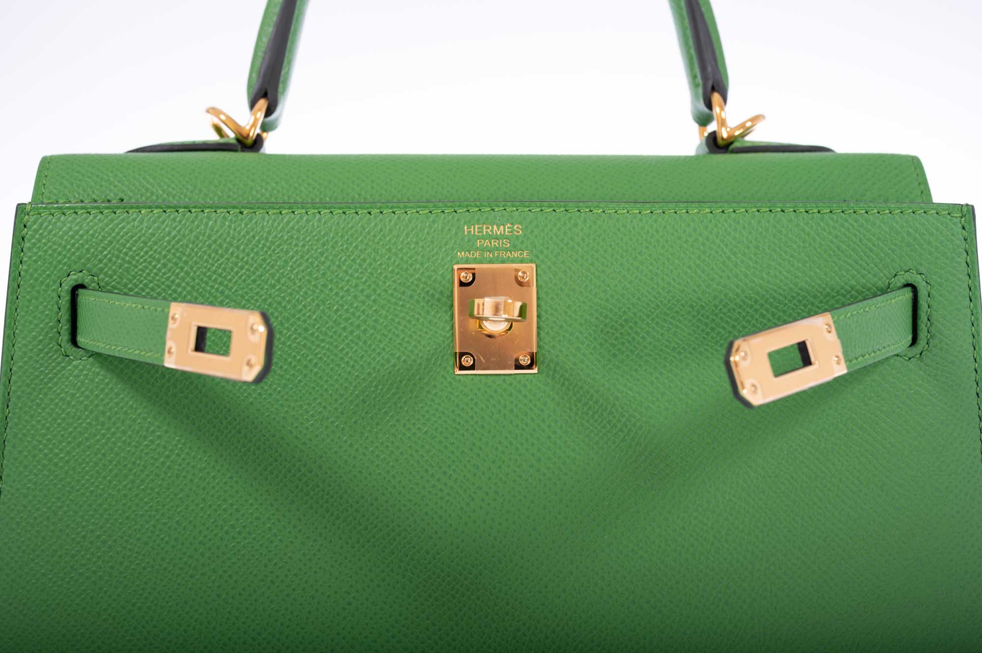 Hermès Kelly 25 Sellier Vert Yucca Epsom Gold Hardware、mySite、garminoutage.com