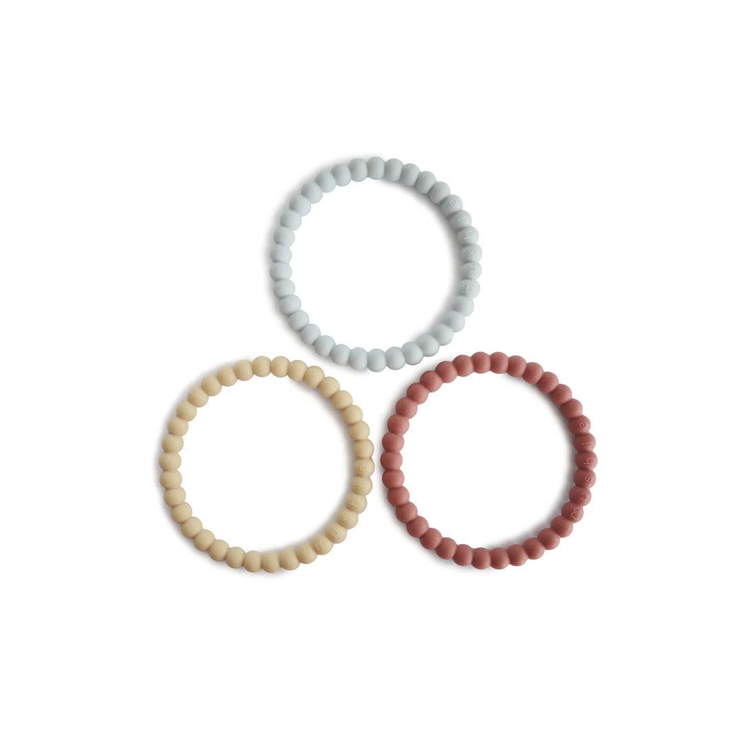  Mushie Pearl Teething Bracelet - Mellow/Terracotta/Periwinkle、mySite、merchandisen
