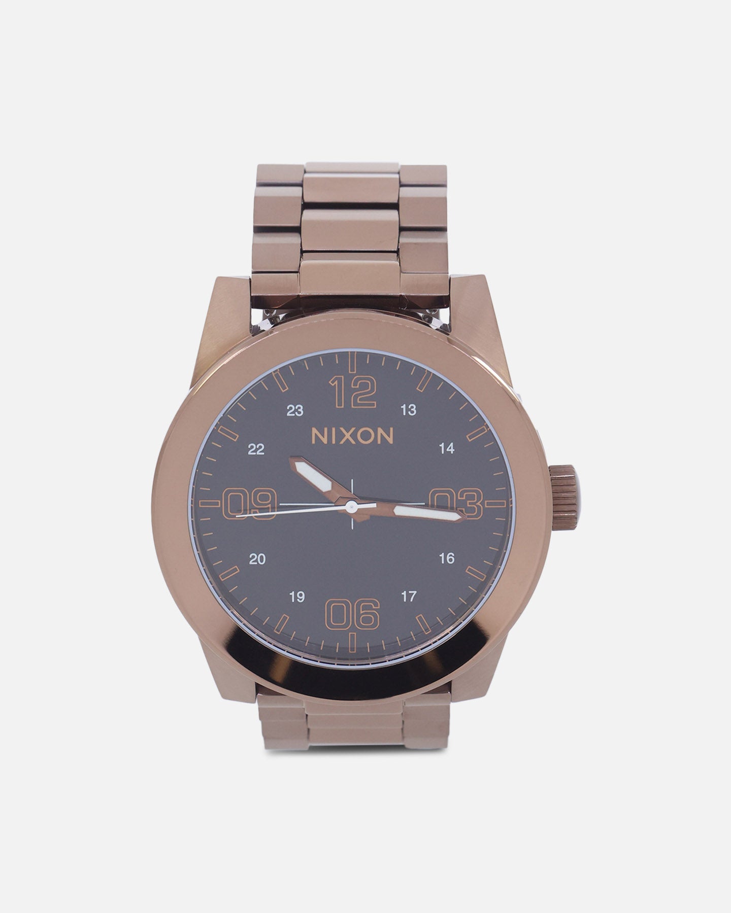 Nixon Corporal Stainless Steel Watch Chocolate/Dark Roast Brown、mySite、zt4zffjzw