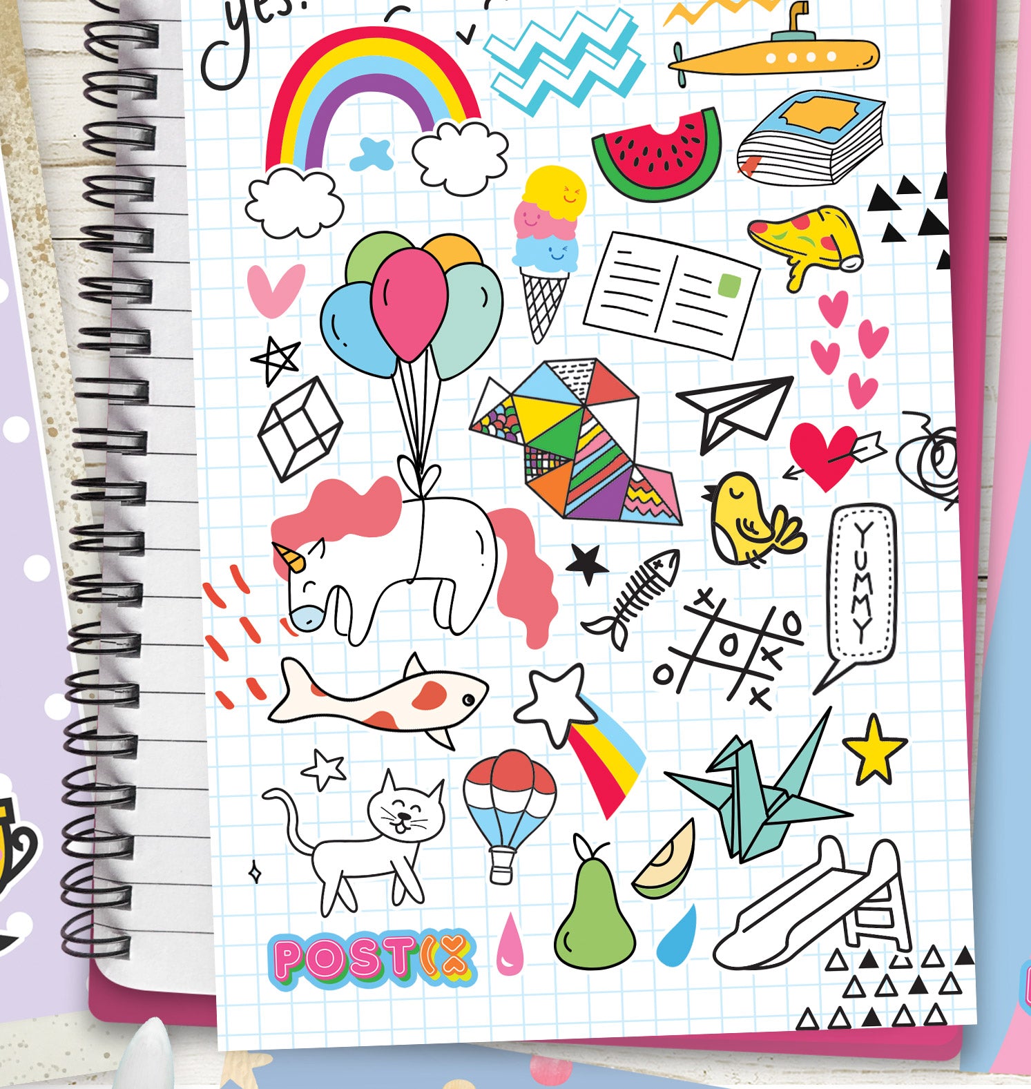  Daydreaming Doodles Sticker Sheet、mySite、ghnorth