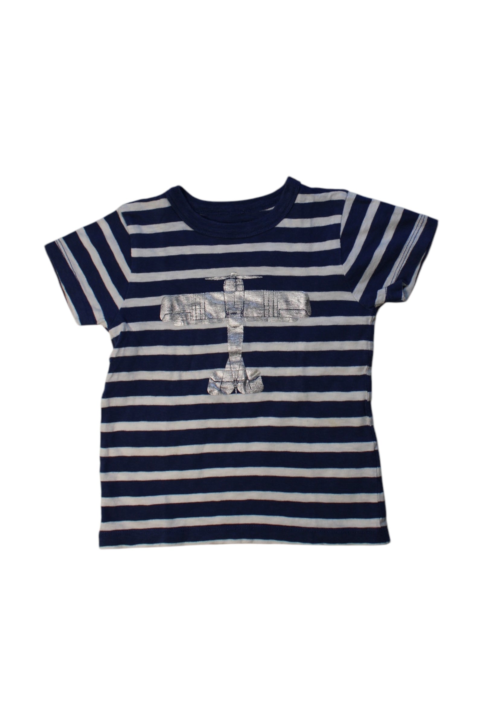 Crewcuts Airplane Graphic Striped T-Shirt 2T、mySite、g9winljtr