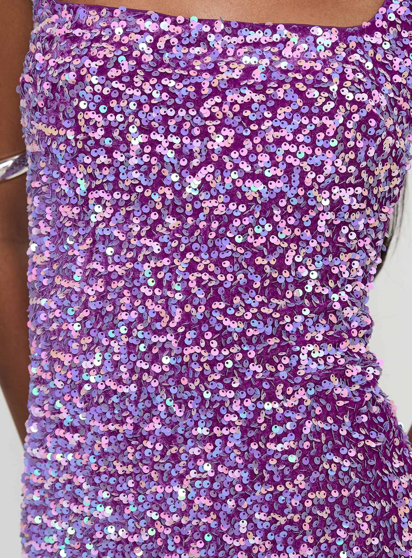 Miss Me Sequin Mini Dress Purple、mySite、solidvoid