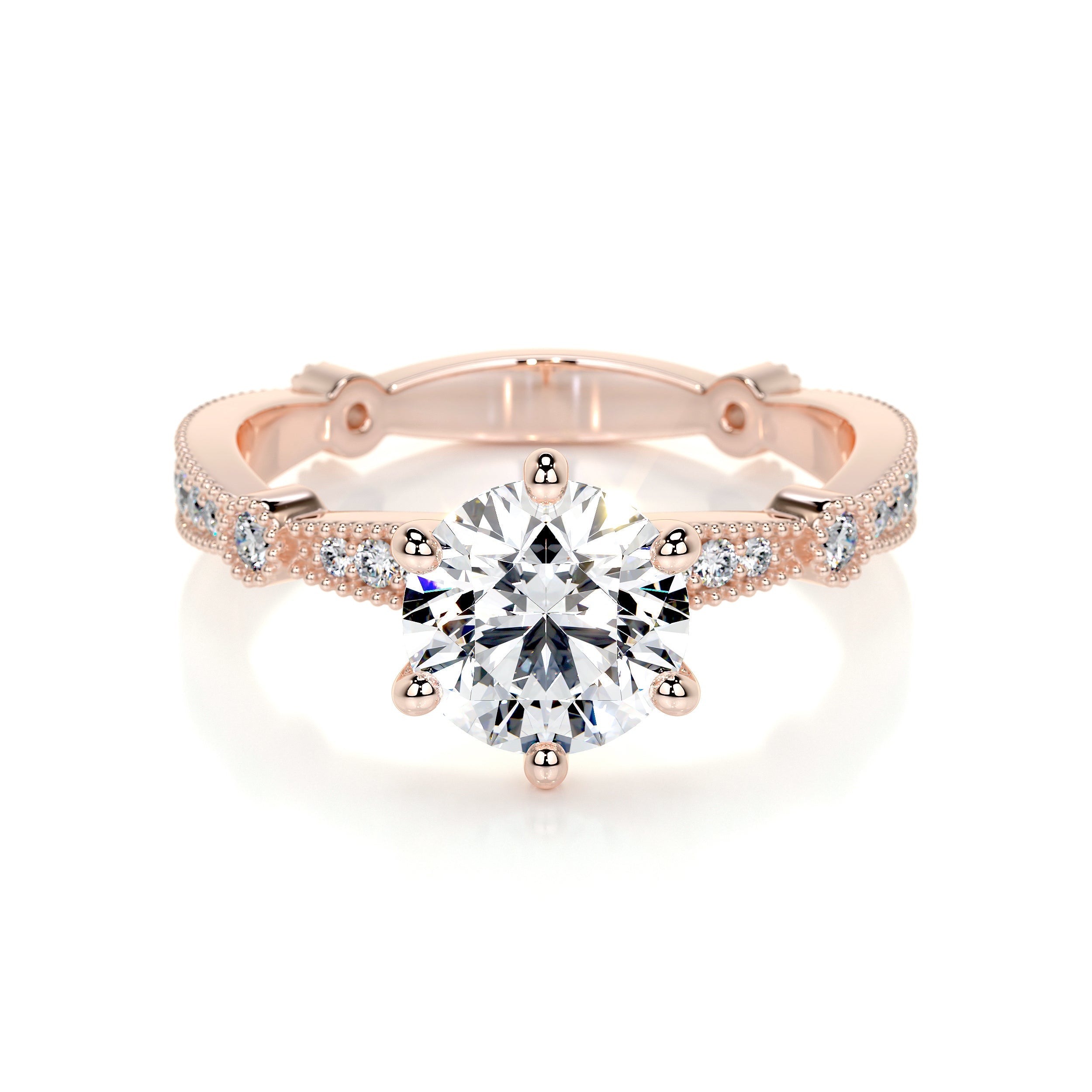 Amelia Lab Grown Diamond Ring - 14K Rose Gold、mySite、hinf8tx79