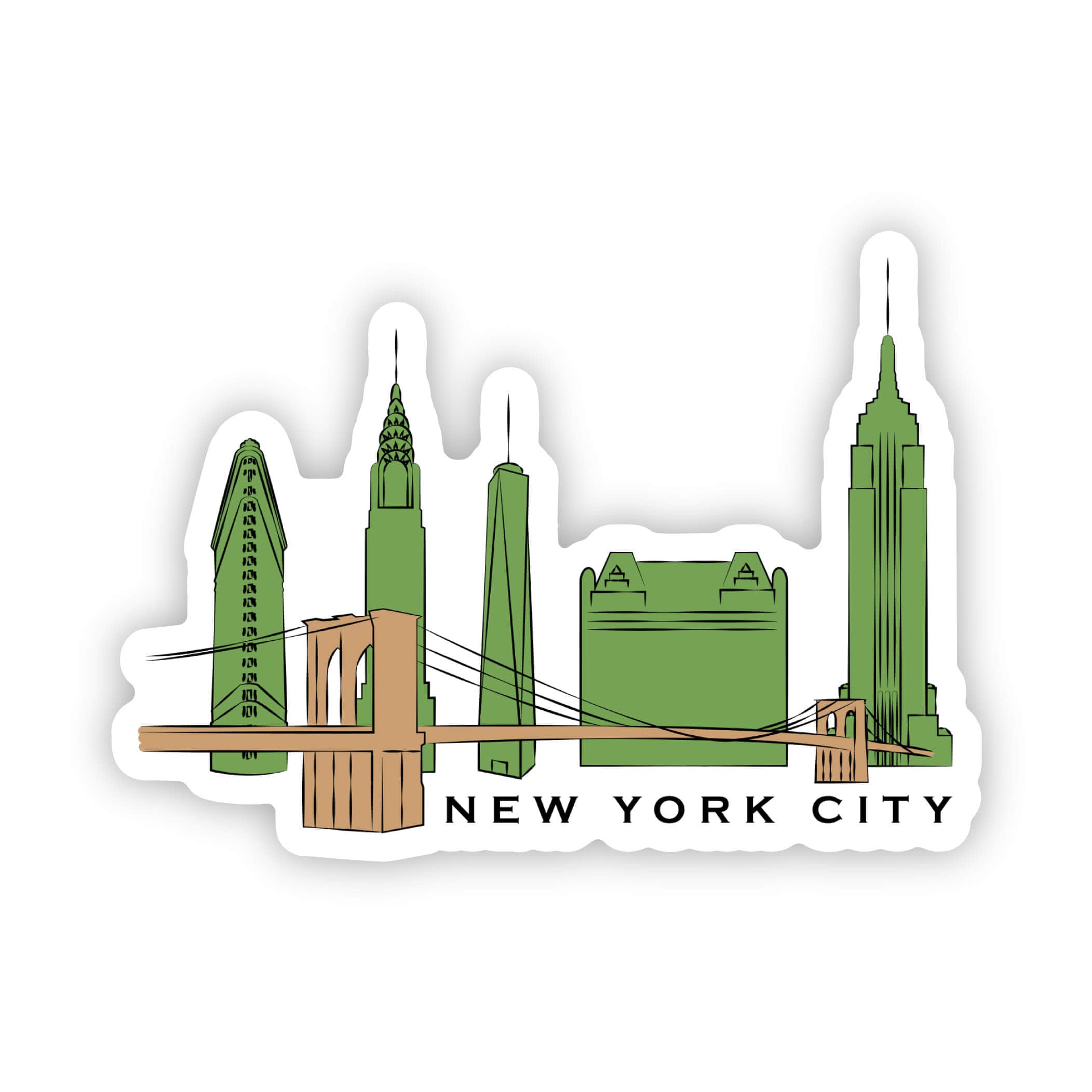 New York City Skyline Sticker、mySite、ghnorth