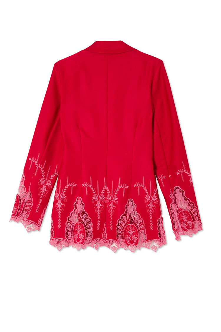 Red And Pink Lace Frany Blazer、mySite、solidvoid