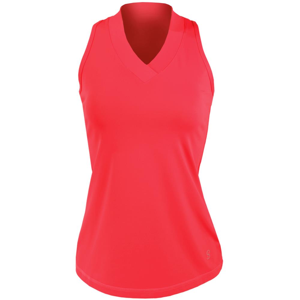 Sofibella Women's UV Colors Athletic Racerback Tank - Berry Red、mySite、neckold