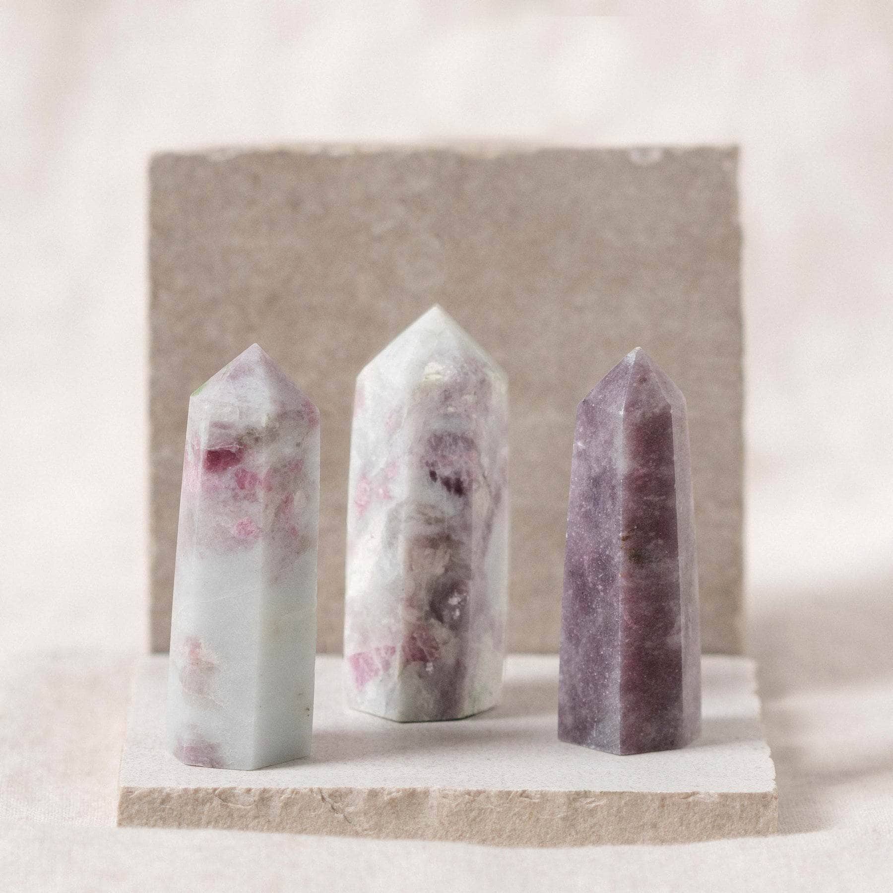 Plum Blossom Tourmaline Crystal Point - AAA Premium Quality、mySite、hinf8tx79