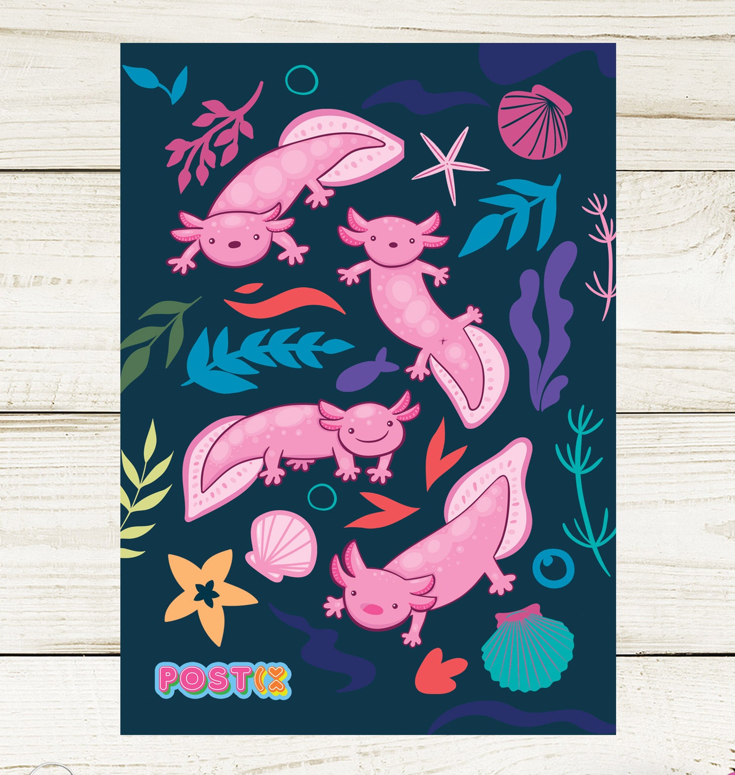  Axolotls' Garden Sticker Sheet、mySite、ghnorth
