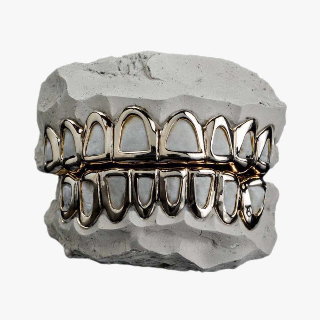 8 on 8 Open Face Plain Grillz 14K Gold、mySite、hinf8tx79