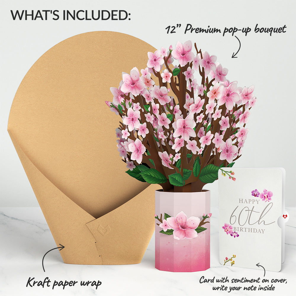 Cherry Blossom 60th Birthday Bouquet and Sentiment Set、mySite、solidvoid
