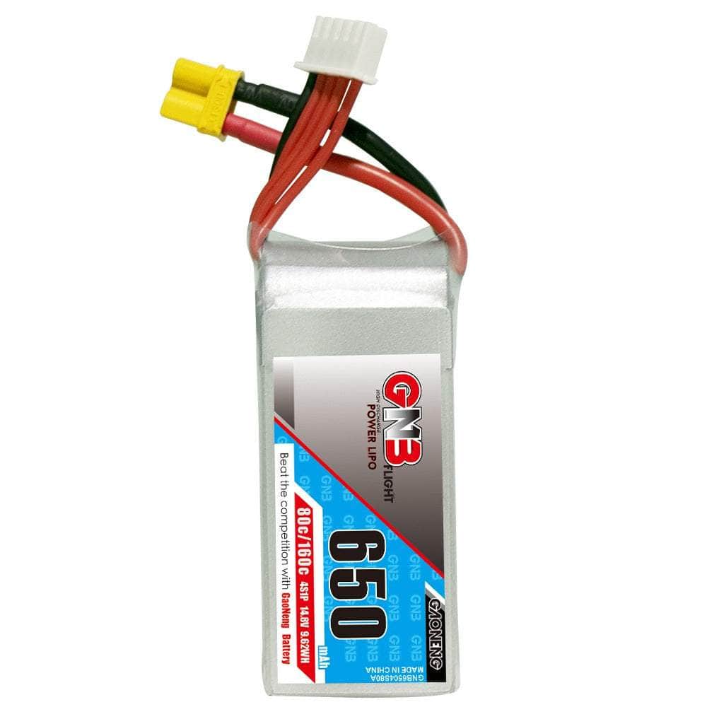  Gaoneng GNB 14.8V 4S 650mAh 80C LiPo Micro Battery (Square Type) - XT30、mySite、merchandisen