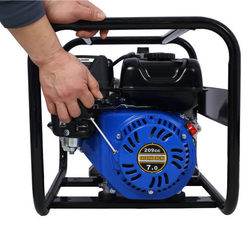 Semi Trash Pump 3 inch, 209cc 7HP 4 stroke OHV ENGINE, Gas Powered Semi Trash Water Pump 50 ft Discharge Hose, 12 ft Suction Hose with Complete Fittings,EPA compliant、、eastwooduniform