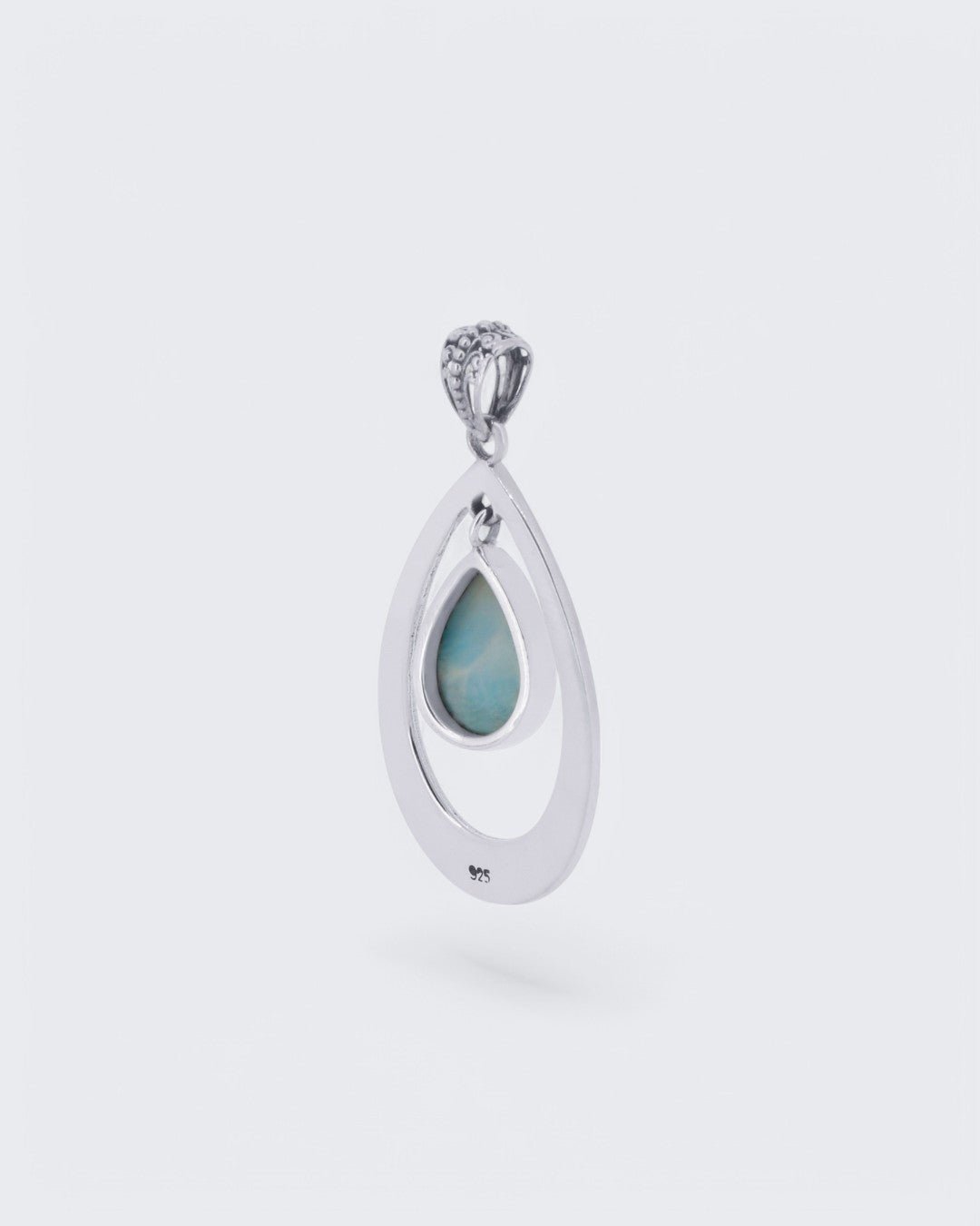 Sterling Silver Swaying Larimar Pendant、mySite、topwebapps