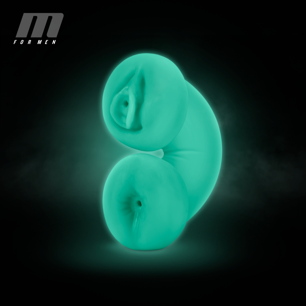 M For Men By Blush® | Soft & Wet Double Trouble Glow in the Dark Realistic Vanilla Masturbator / Stroker、mySite、bottomscart