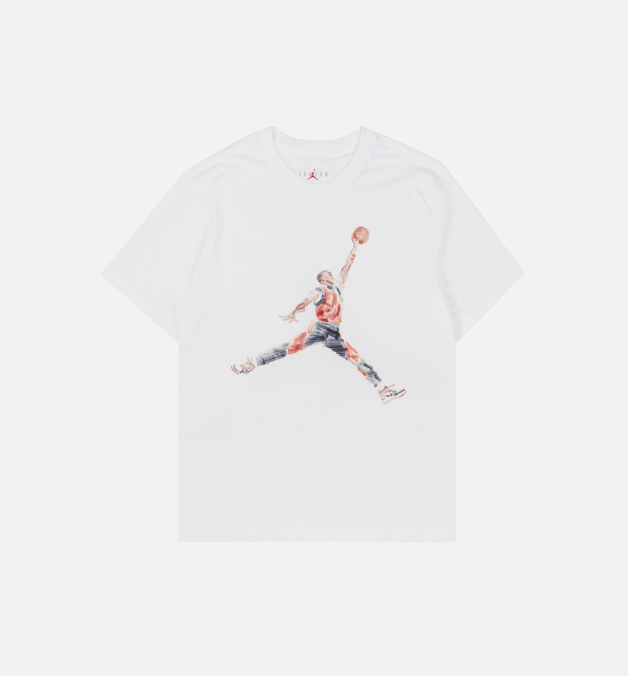 Jumpman Watercolor Mens Short Sleeve Shirt - White、mySite、dreamappss