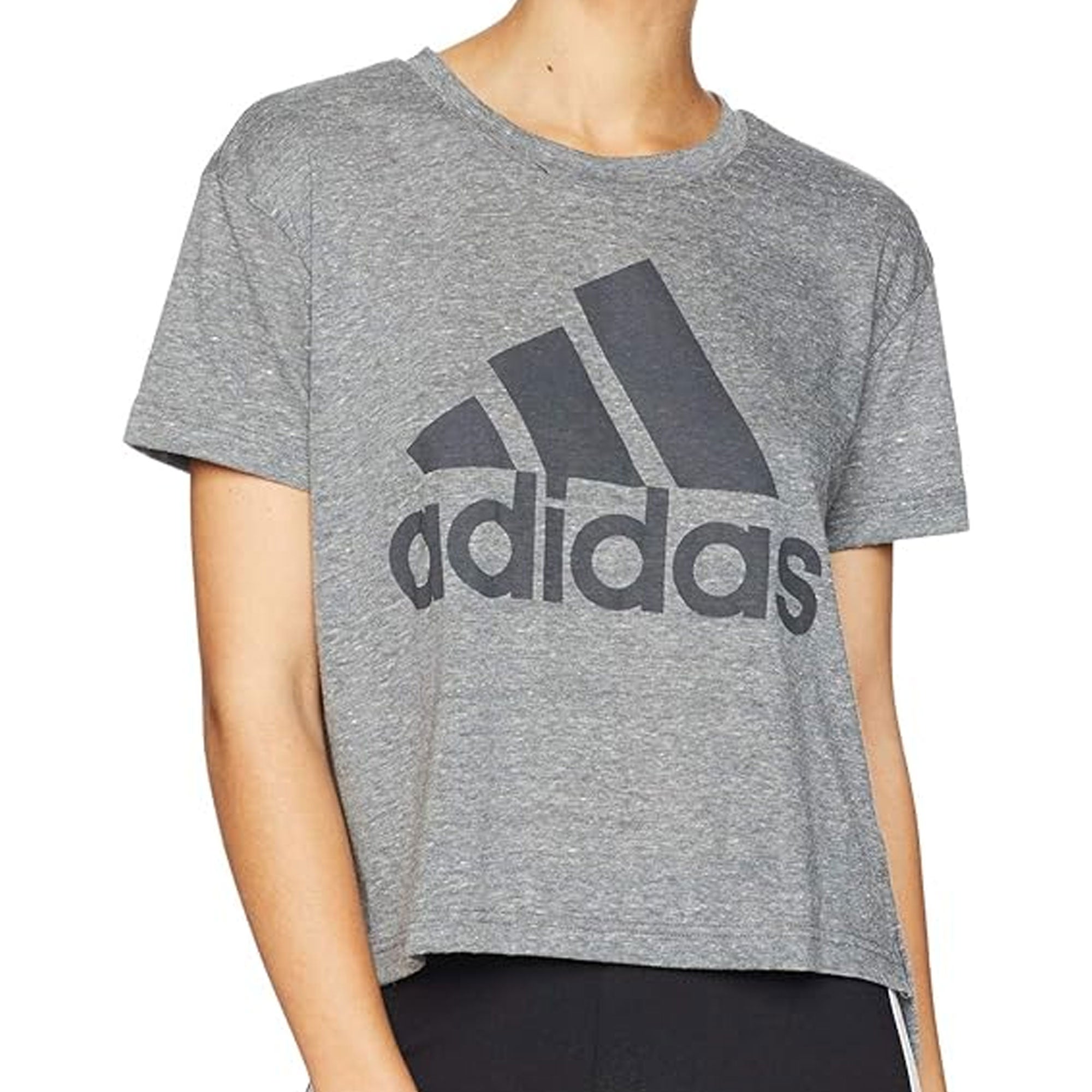 adidas Women's Boxy Badge of Sport Tee Grey/Black、mySite、bottomscart