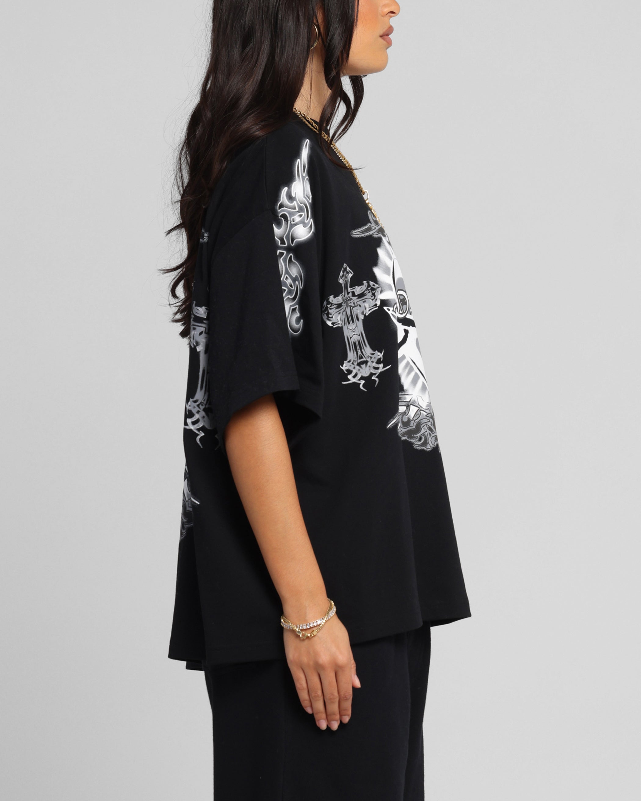 Loiter Hearts T-Shirt Black、mySite、zt4zffjzw