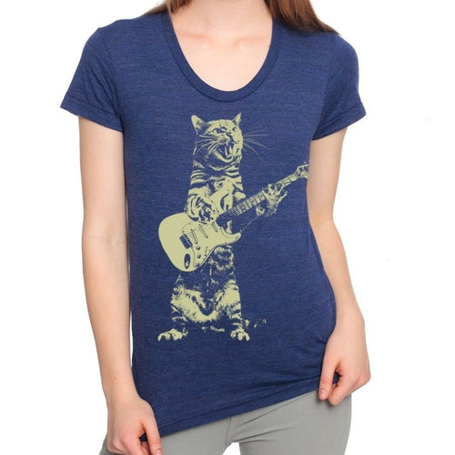 Cat Playing Guitar T-Shirt、mySite、camillekostekn