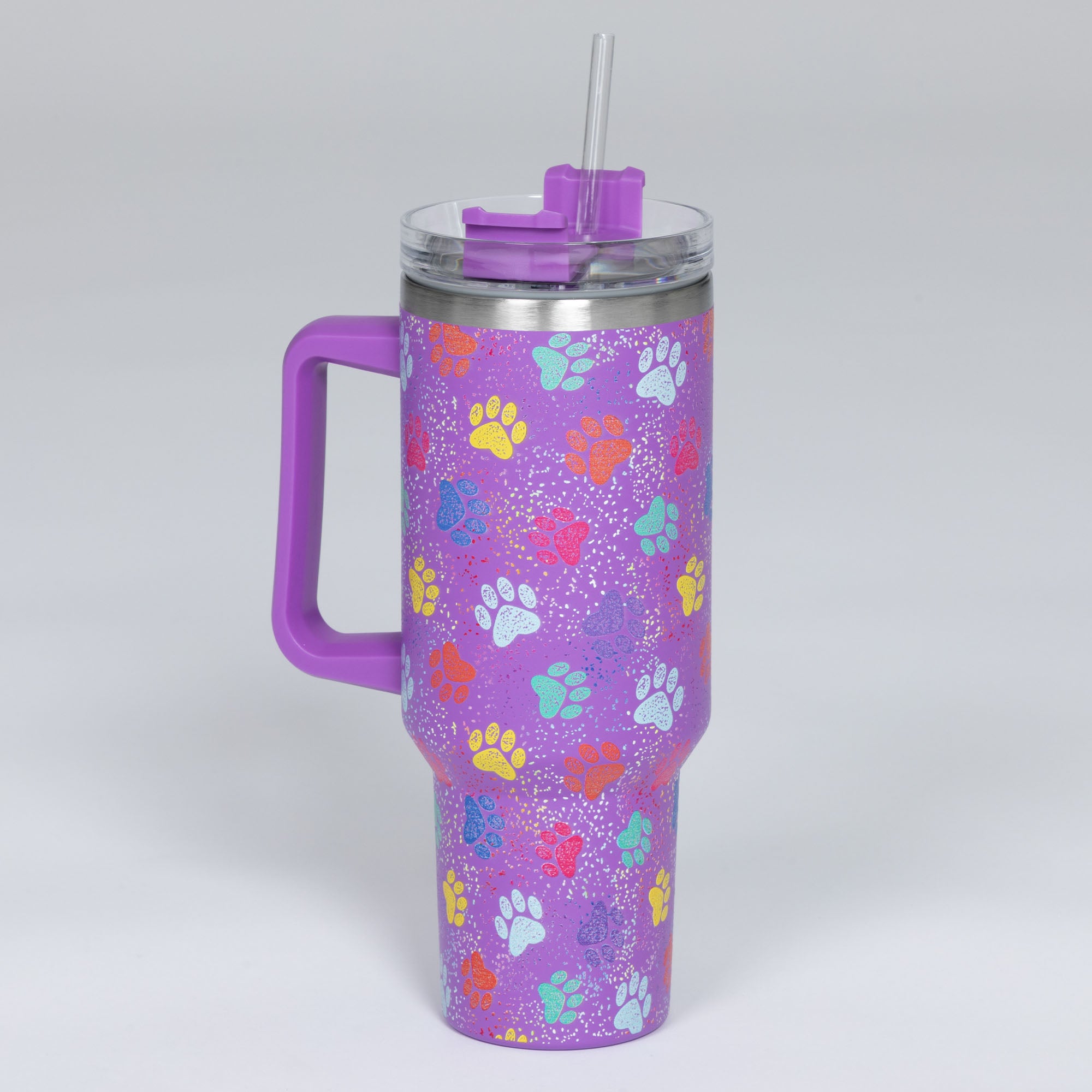 Paw Print Vacuum Sealed Stainless Steel Tumbler - 40 oz、mySite、camillekostekn